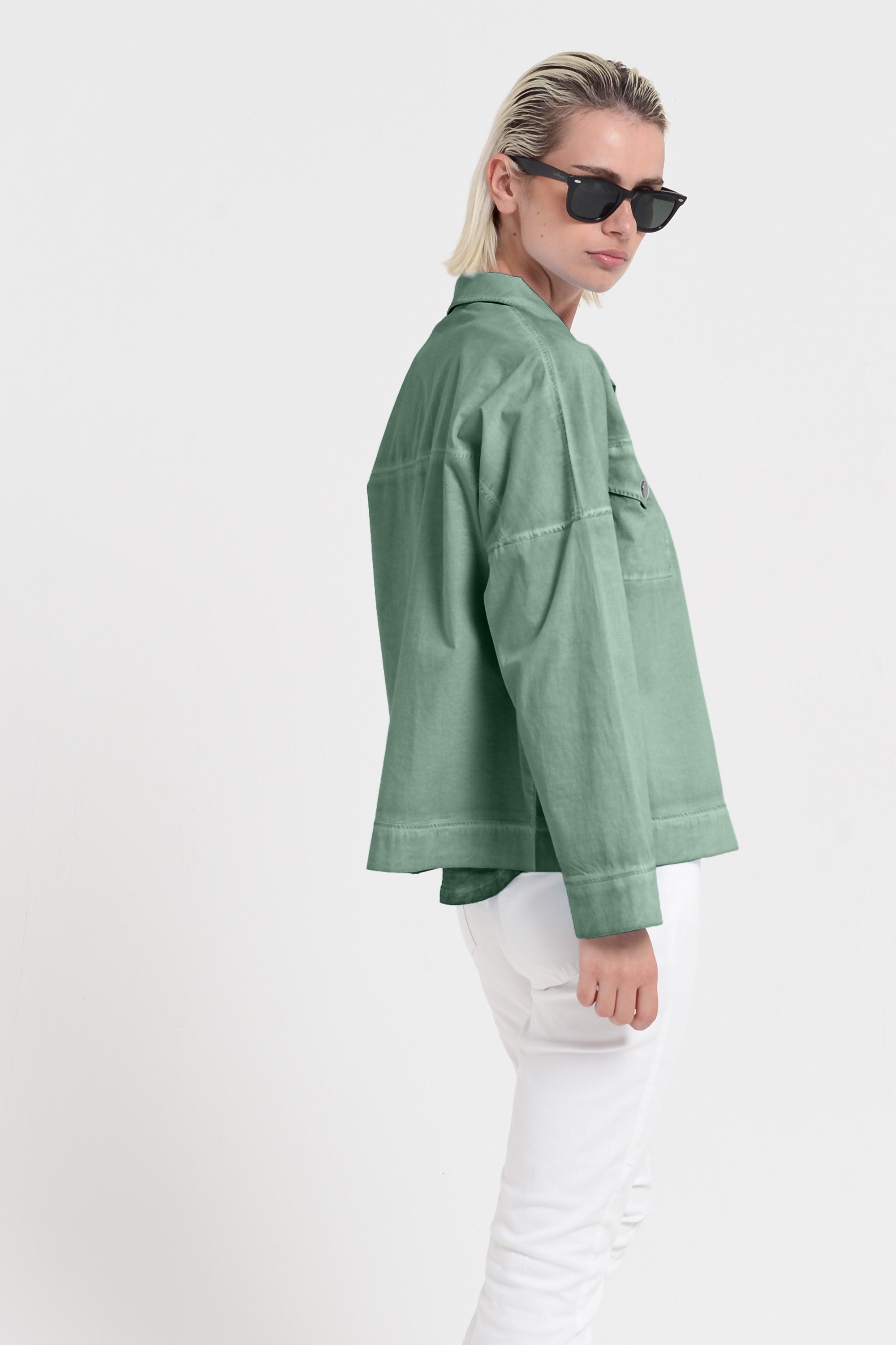 Villa Jacket - Women's Poplin Jacket - Juniper