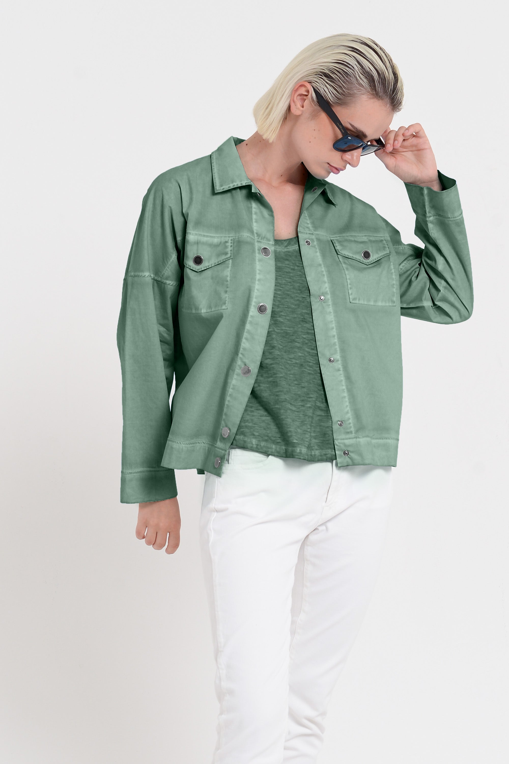 Villa Jacket - Women's Poplin Jacket - Juniper