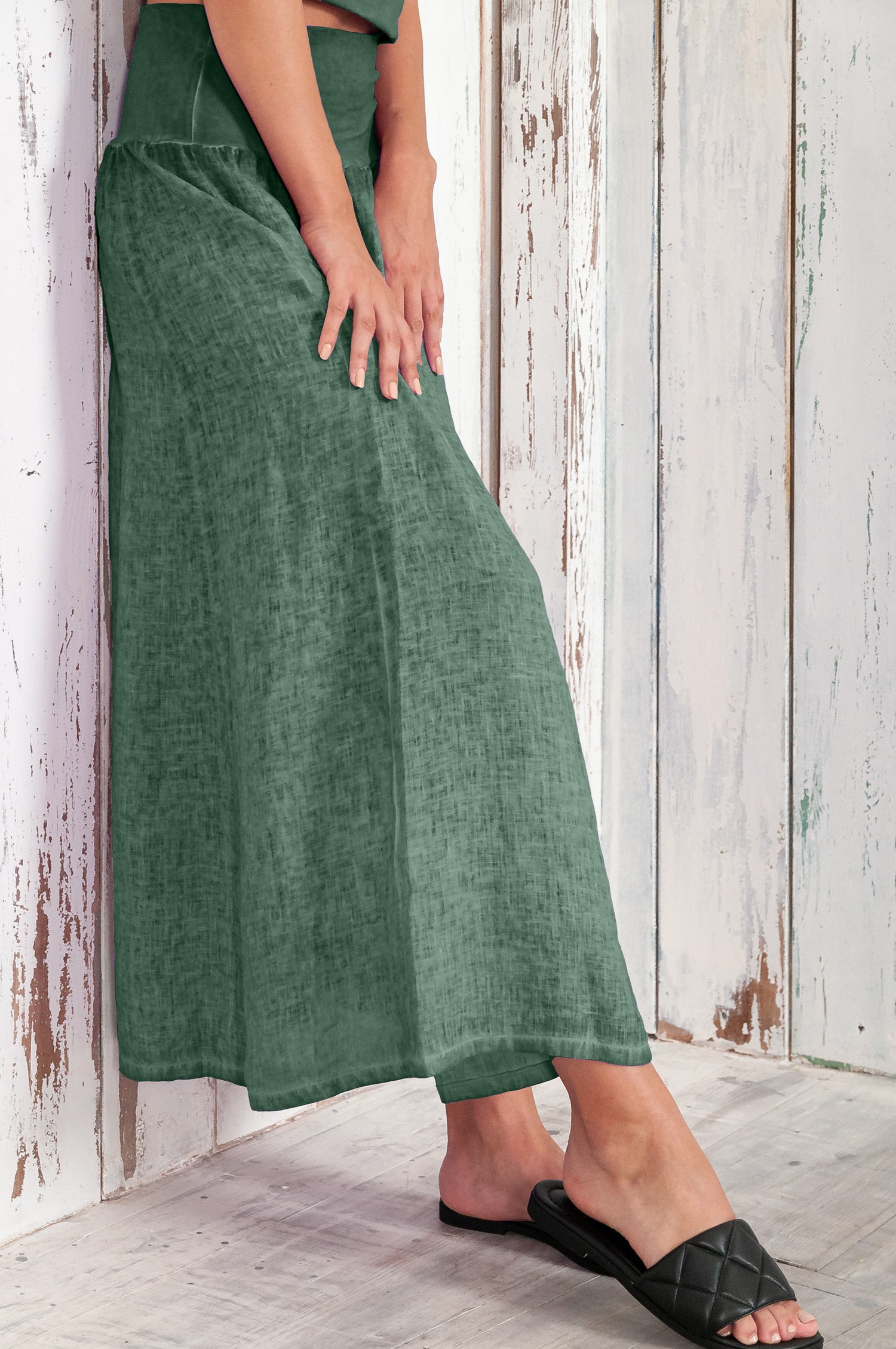 Maxime Skirt - Women's Breezy Linen Skirt - Juniper
