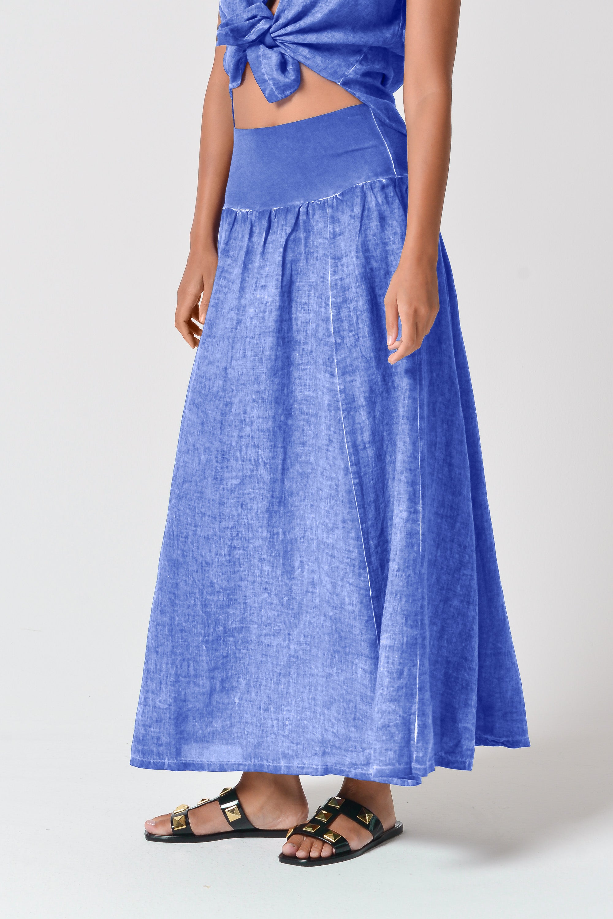 Maxime Skirt - Women's Breezy Linen Skirt - Bay
