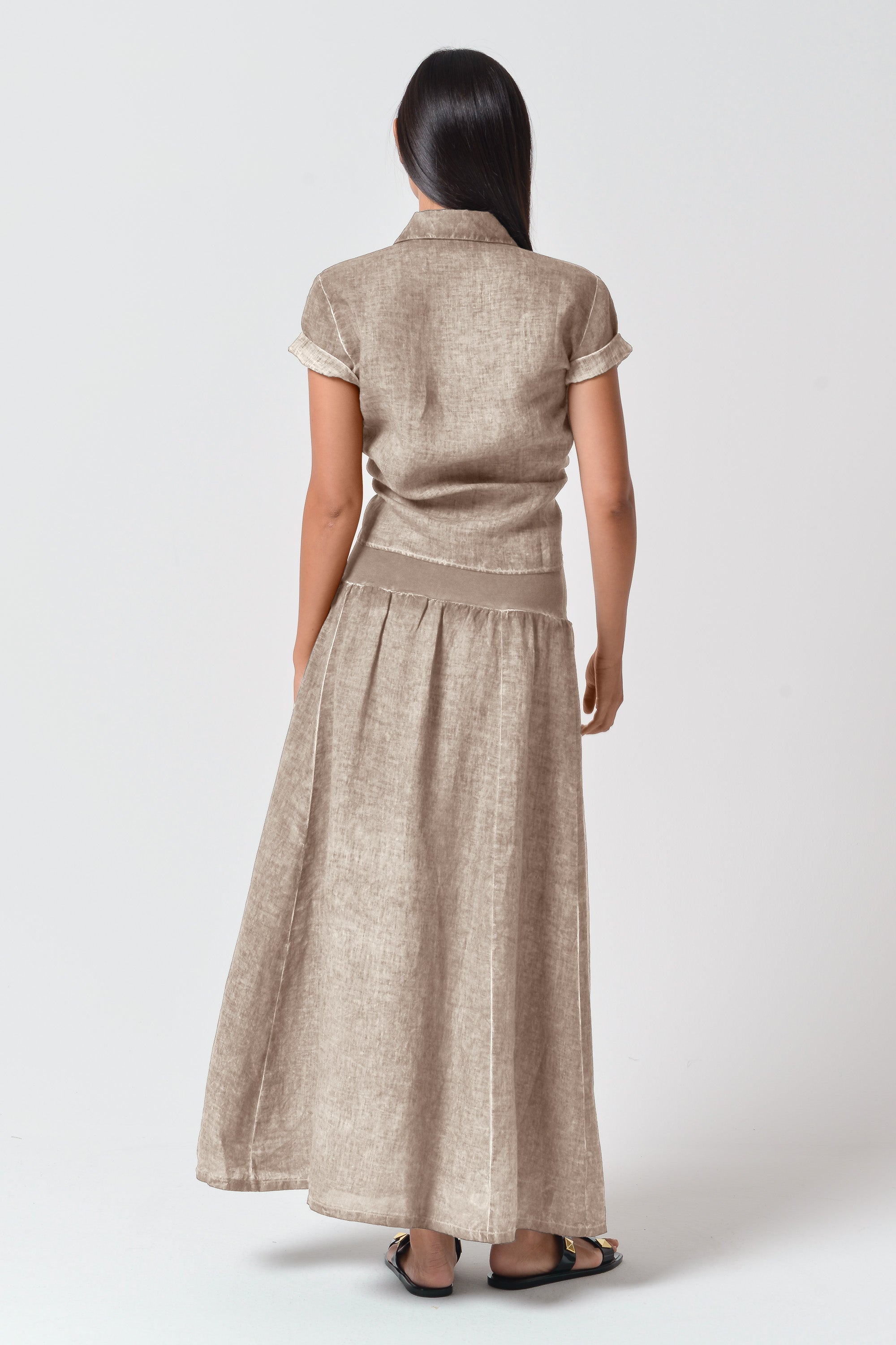 Maxime Linen Skirt - Harbor