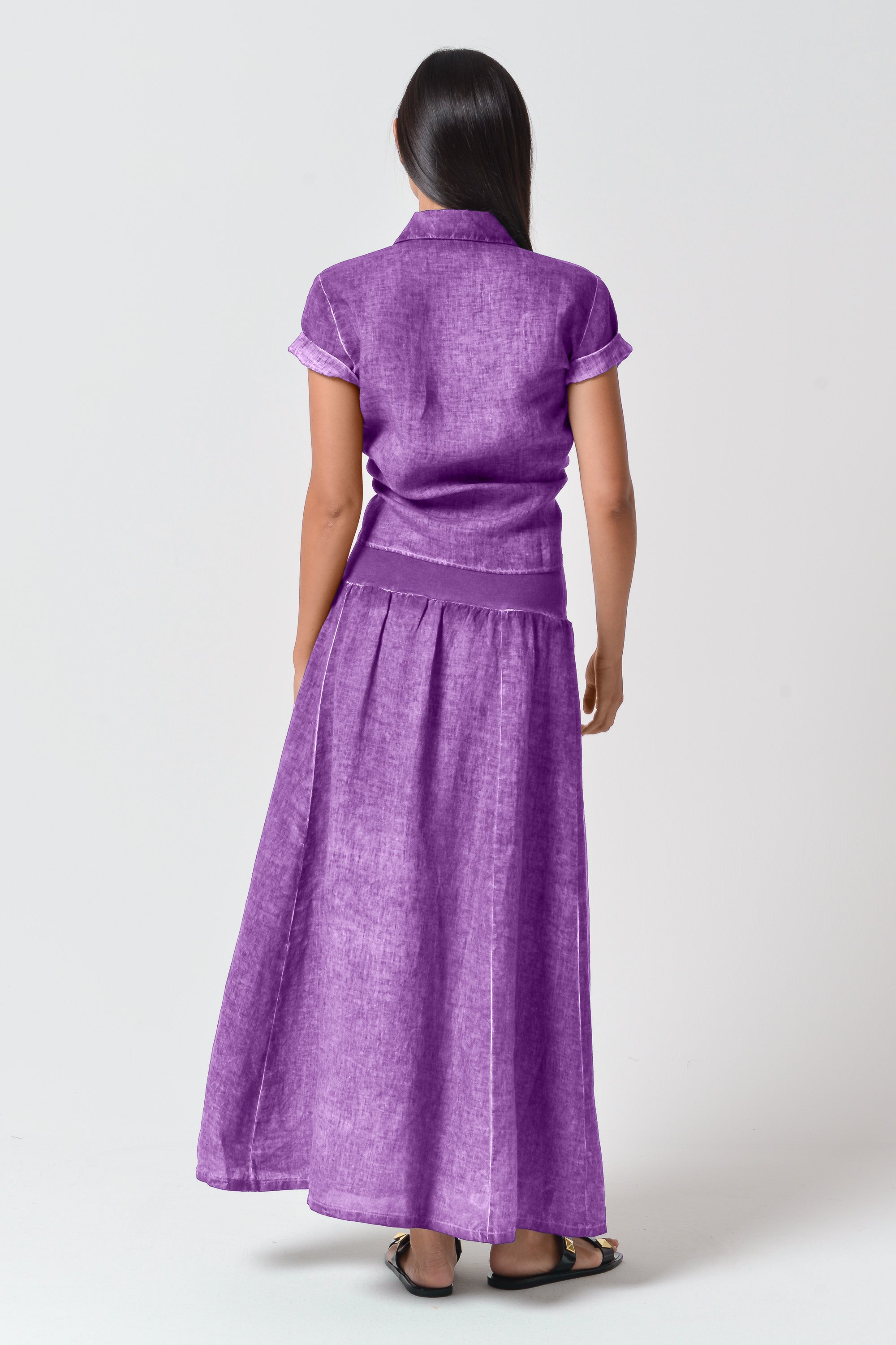 Maxime Linen Skirt - Morado