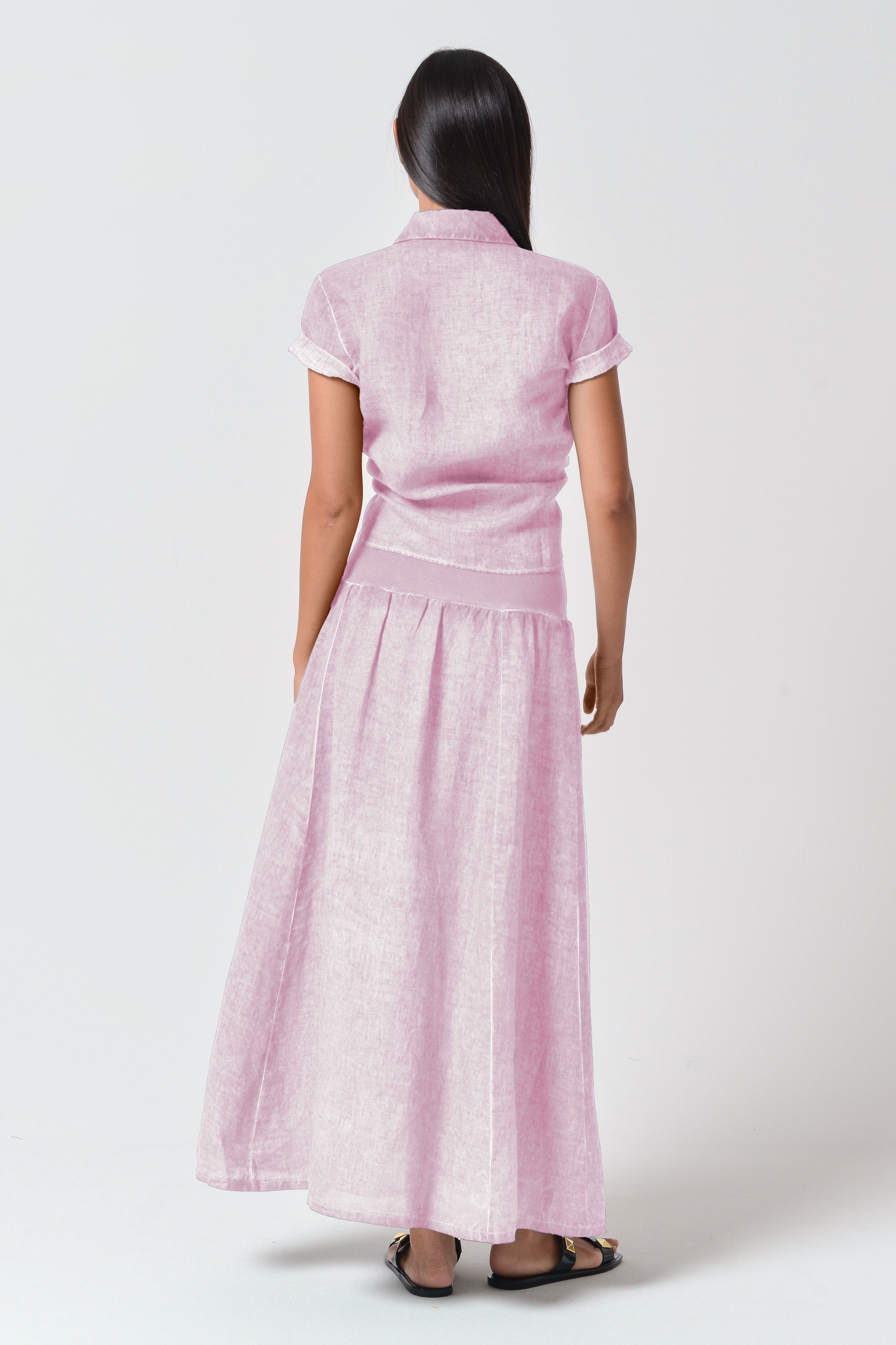 Maxime Linen Skirt - Rose