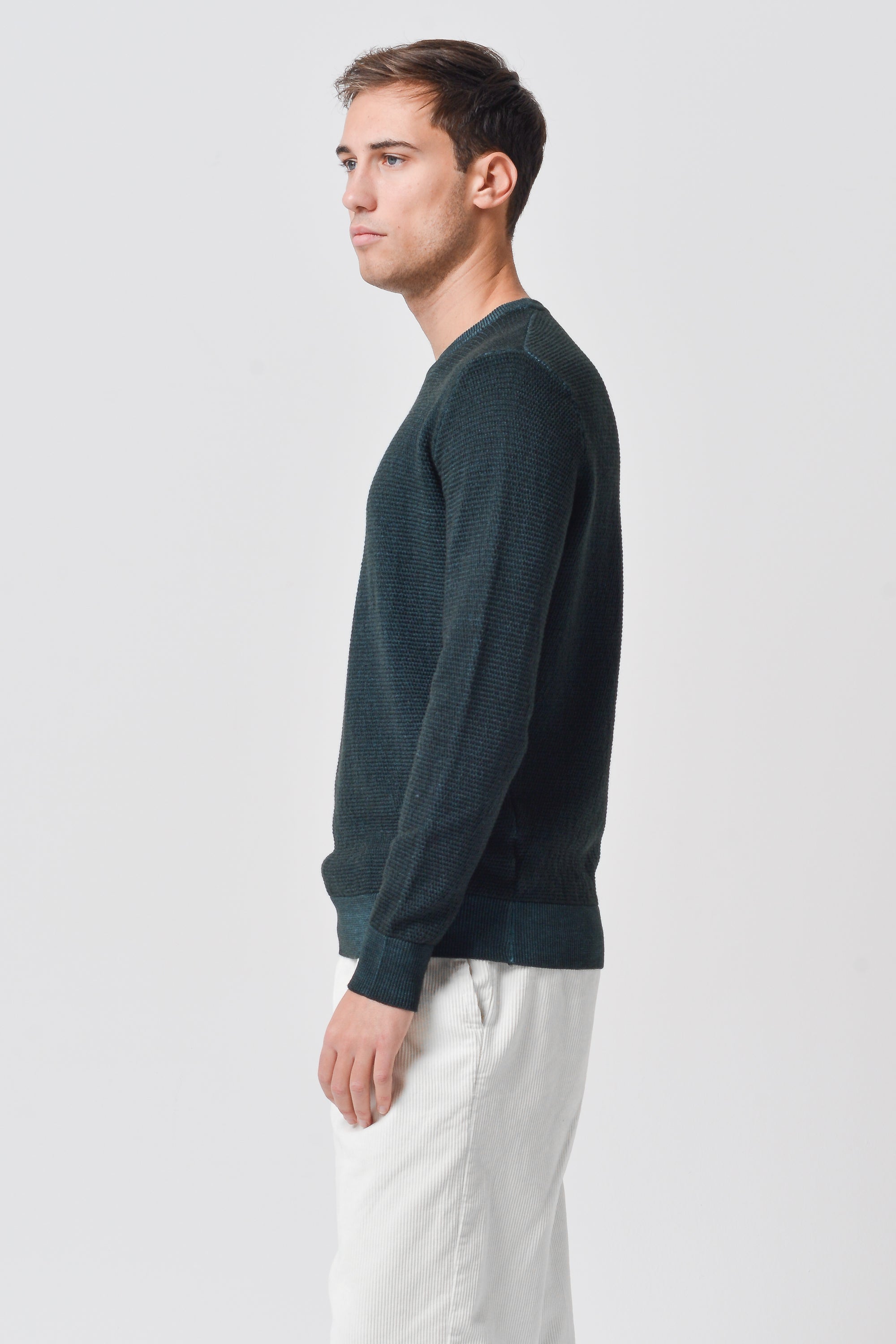 Dorset - Waffle Crewneck Sweater - British