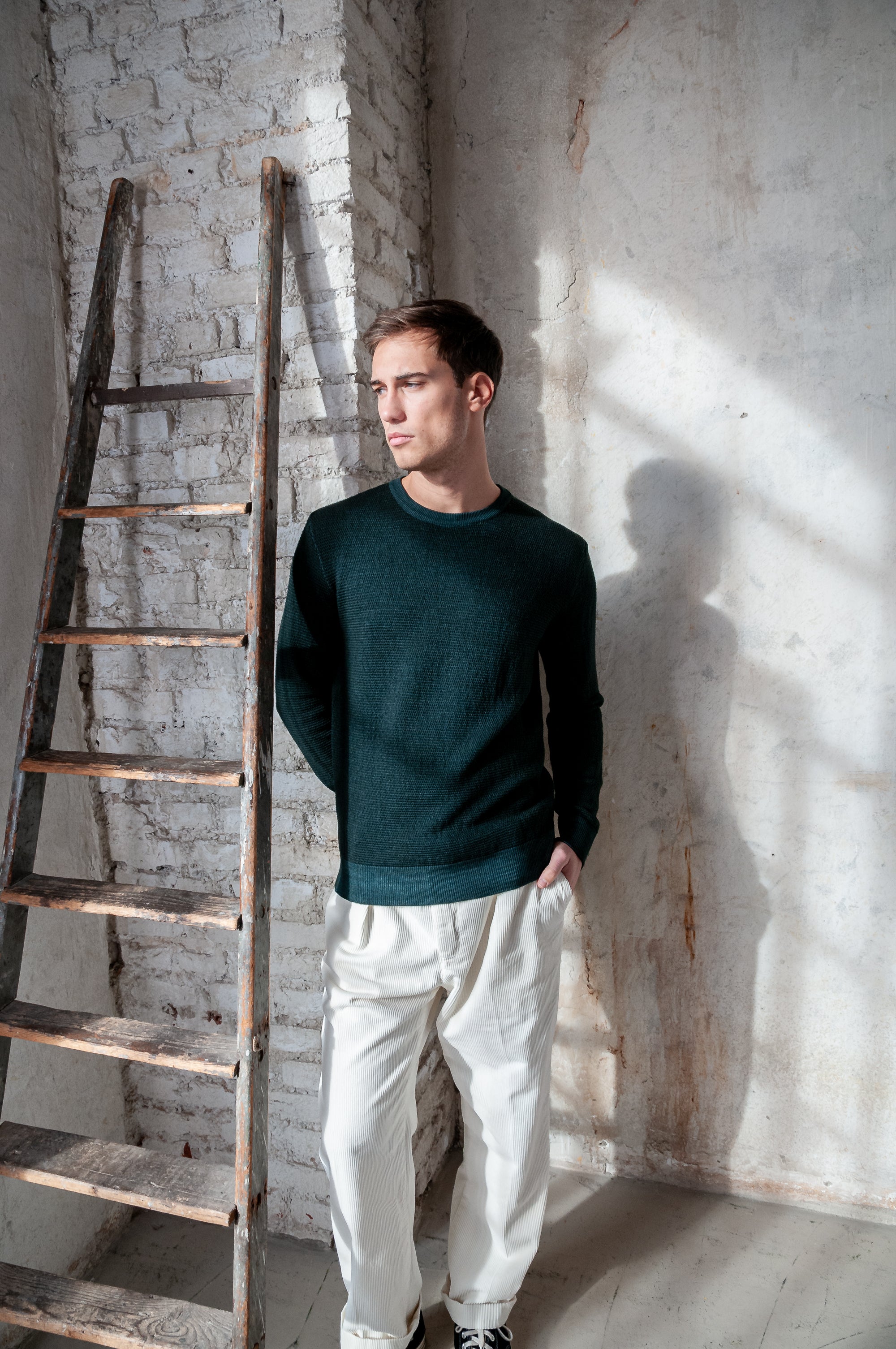 Dorset - Waffle Crewneck Sweater - British