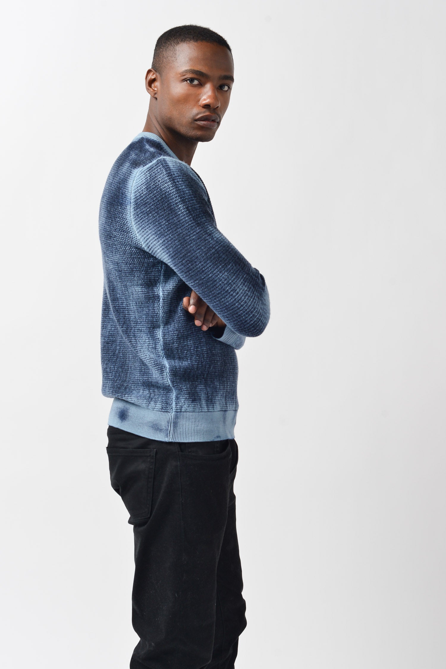 Dorset Rock Art Maglione Girocollo Grana Riso - Nocturnal