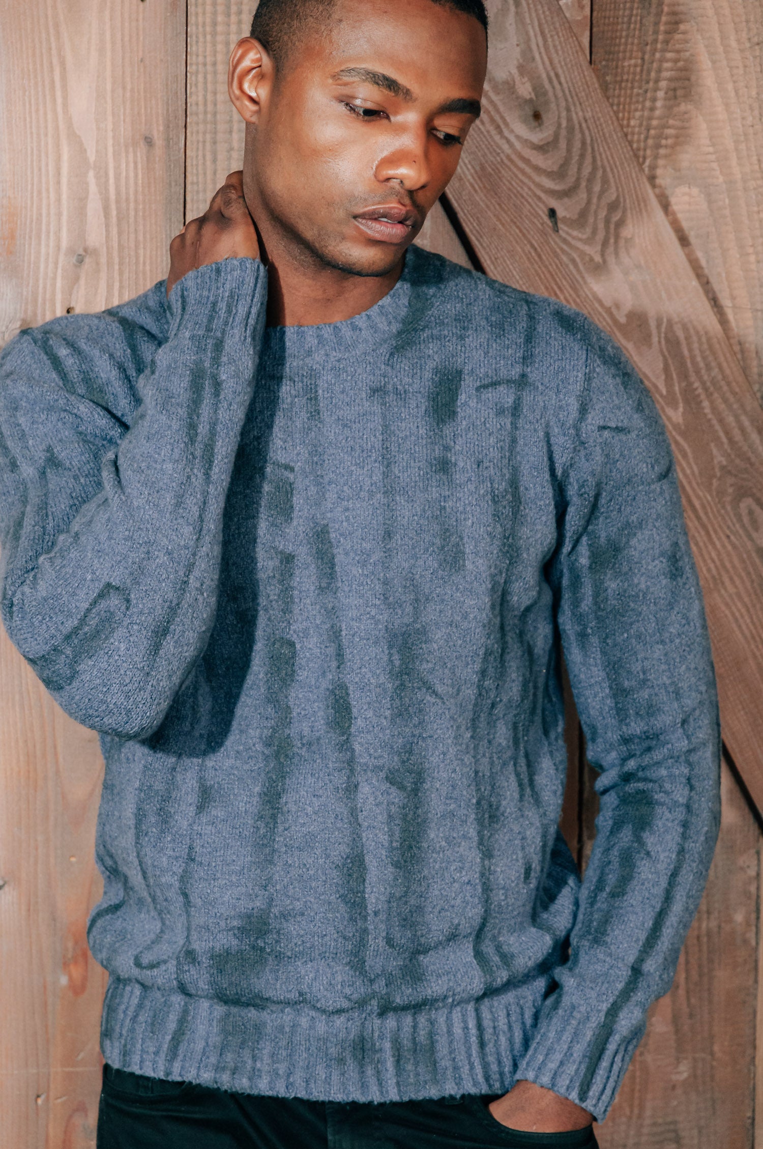 Lyne Roller Brushed Sweater - Jeans