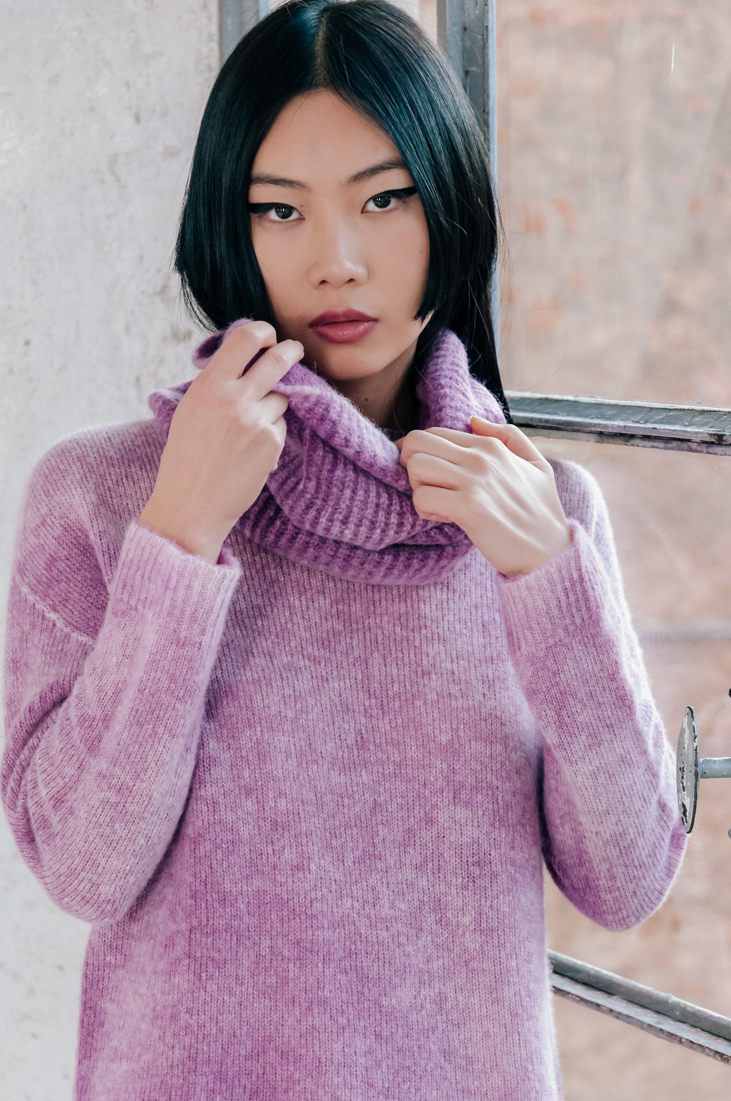 Crook Frost Art Sweater - Ciclamino
