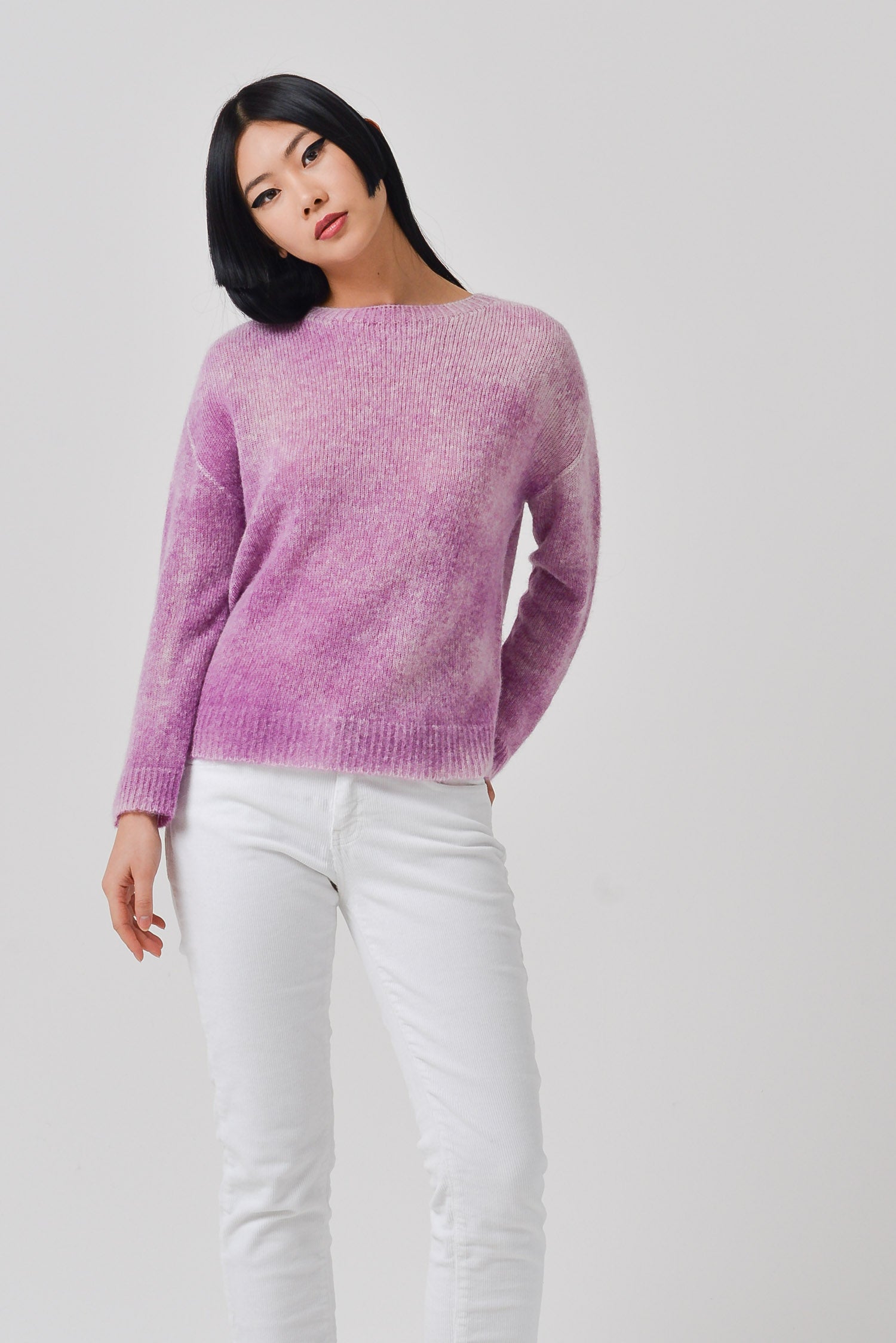 Crook Frost Art Sweater - Ciclamino