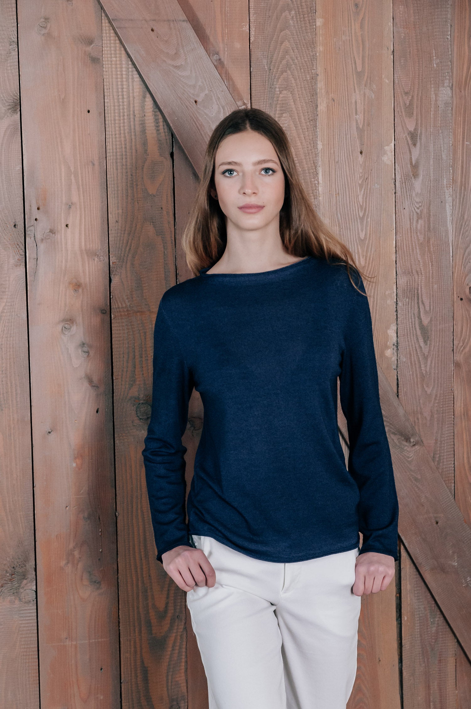 Mary - Crewneck Sweater - Navy