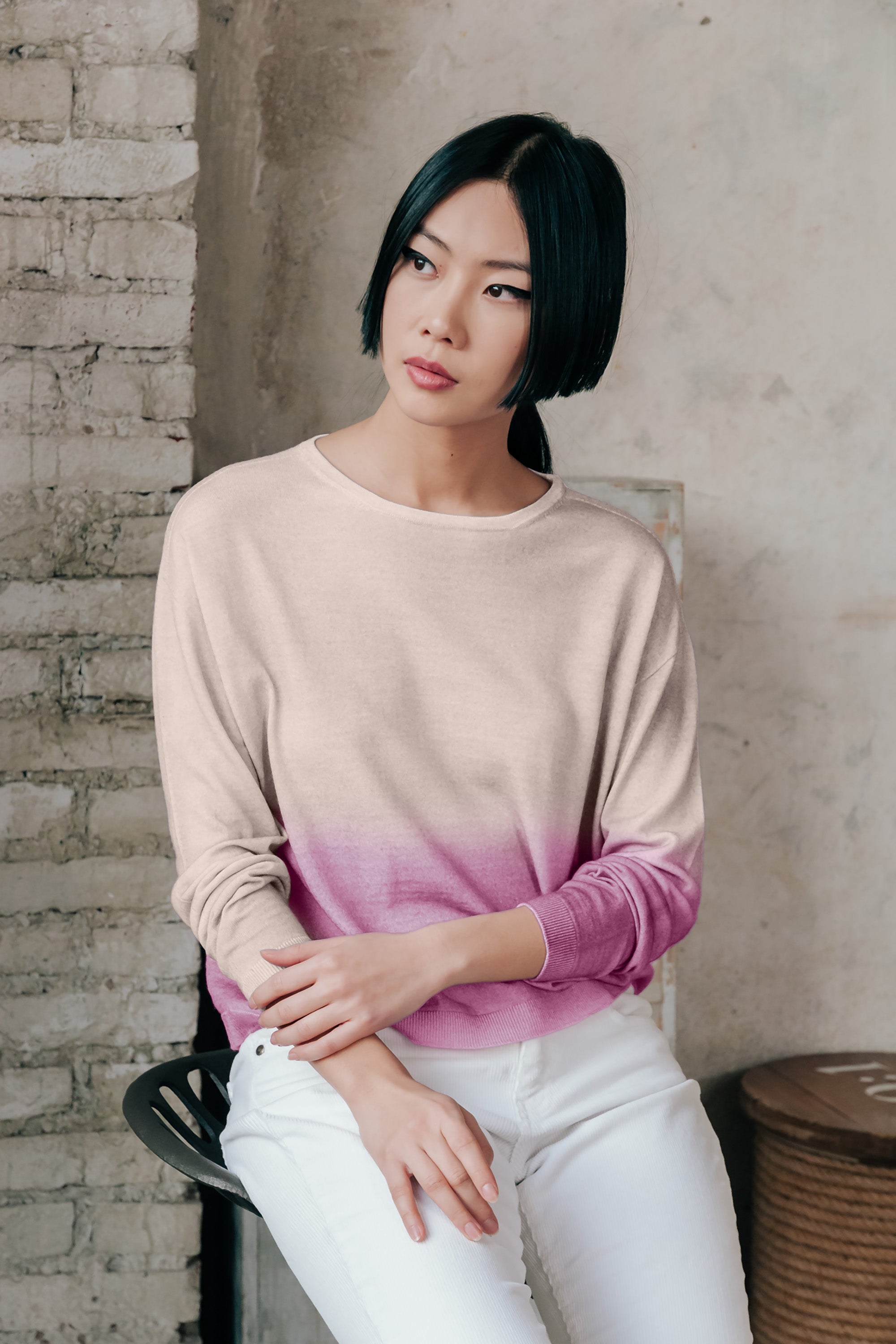 Kathy X-Spray Art Sweater - Auburn