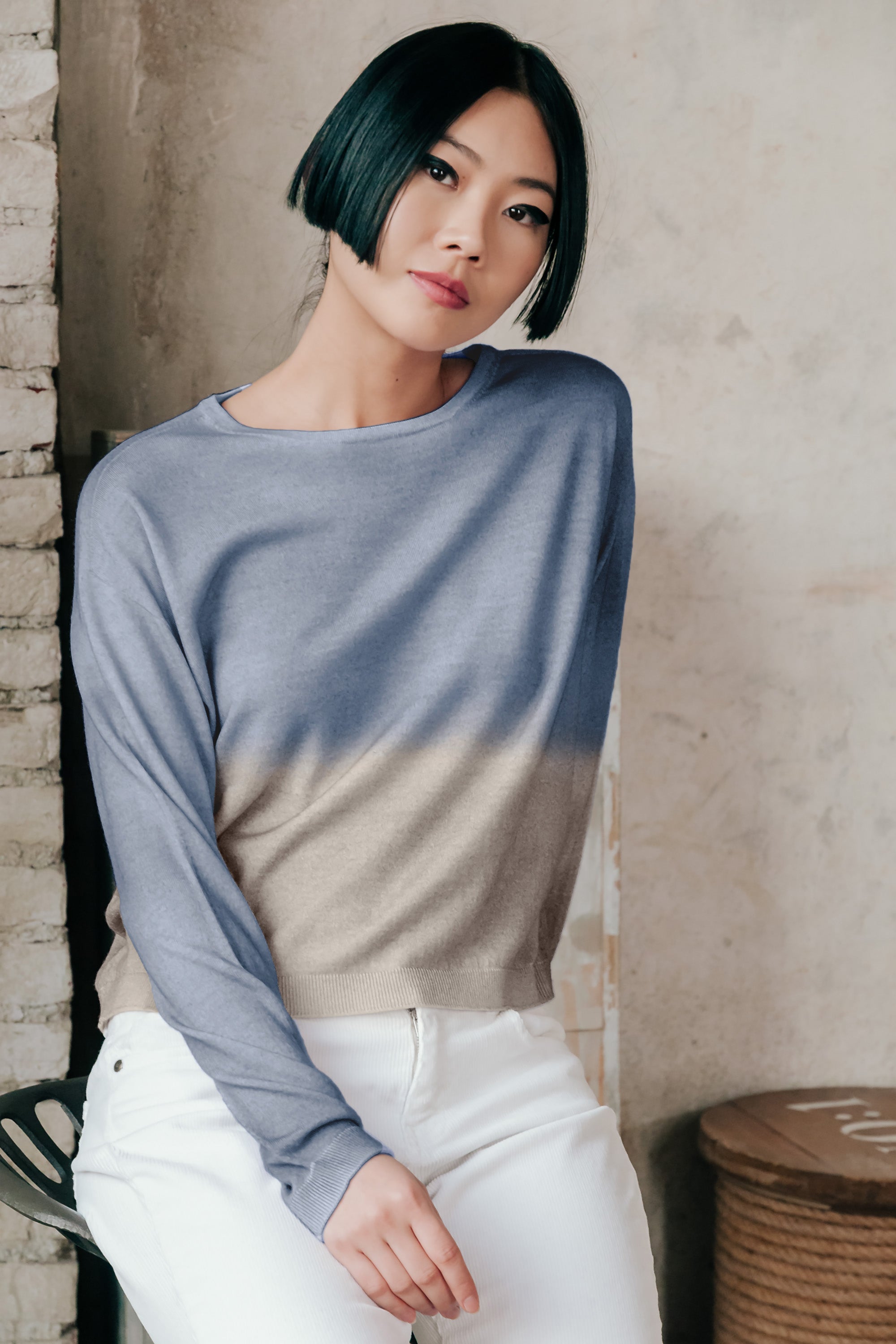 Kathy X-Spray Art Sweater - Midnight
