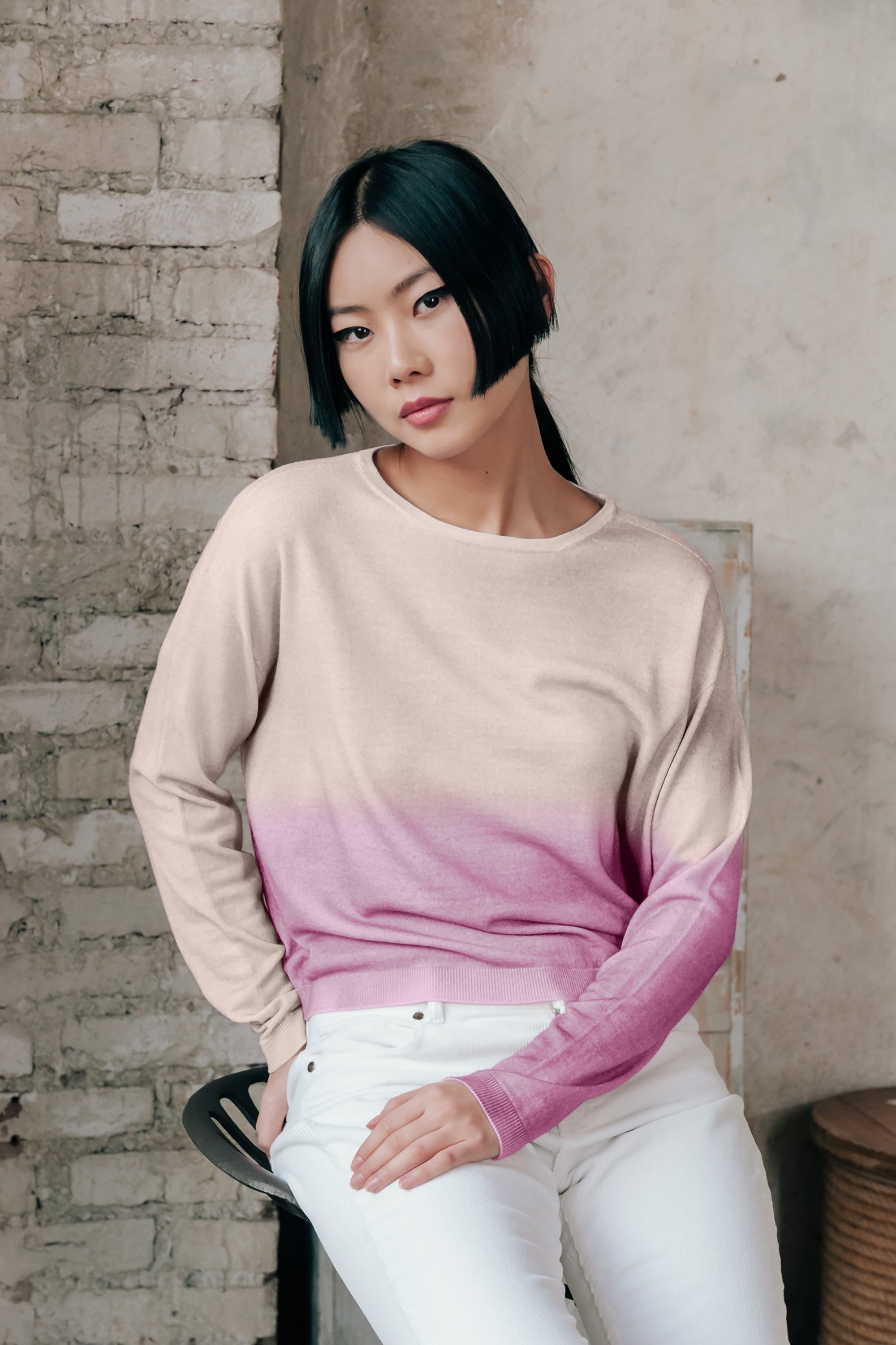 Kathy X-Spray Art Sweater - Auburn