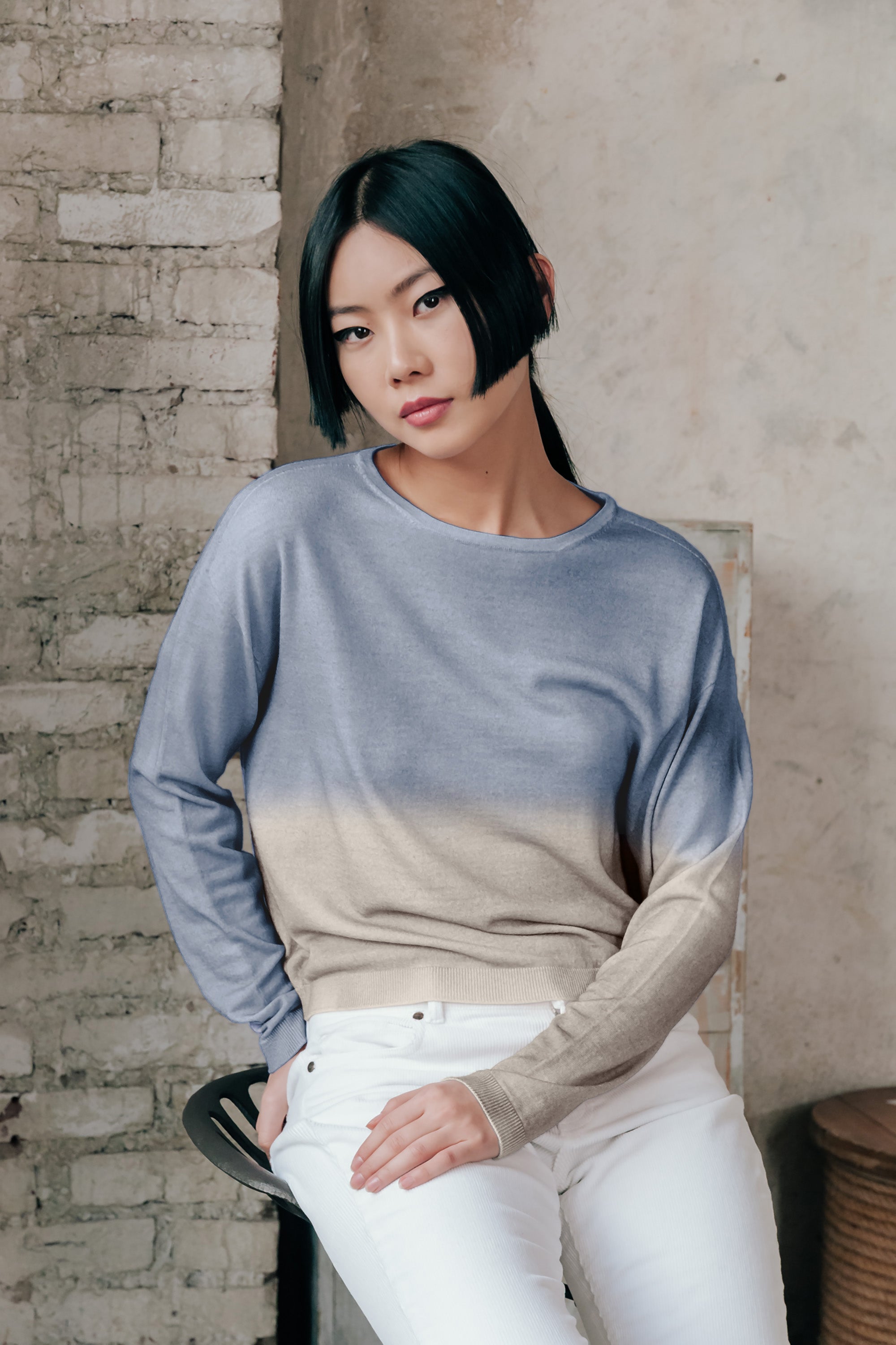 Kathy X-Spray Art Sweater - Midnight