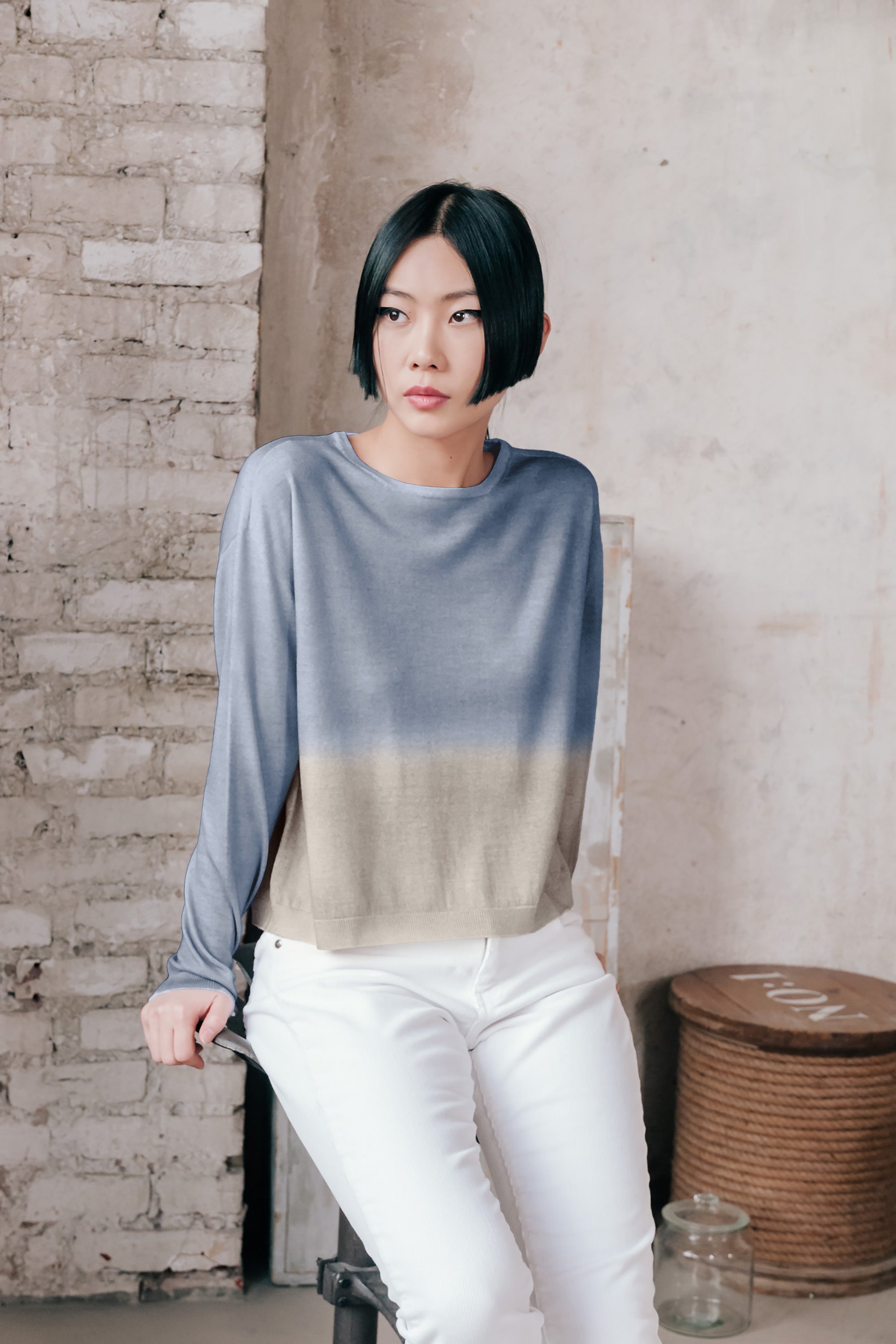 Kathy X-Spray Art Sweater - Midnight