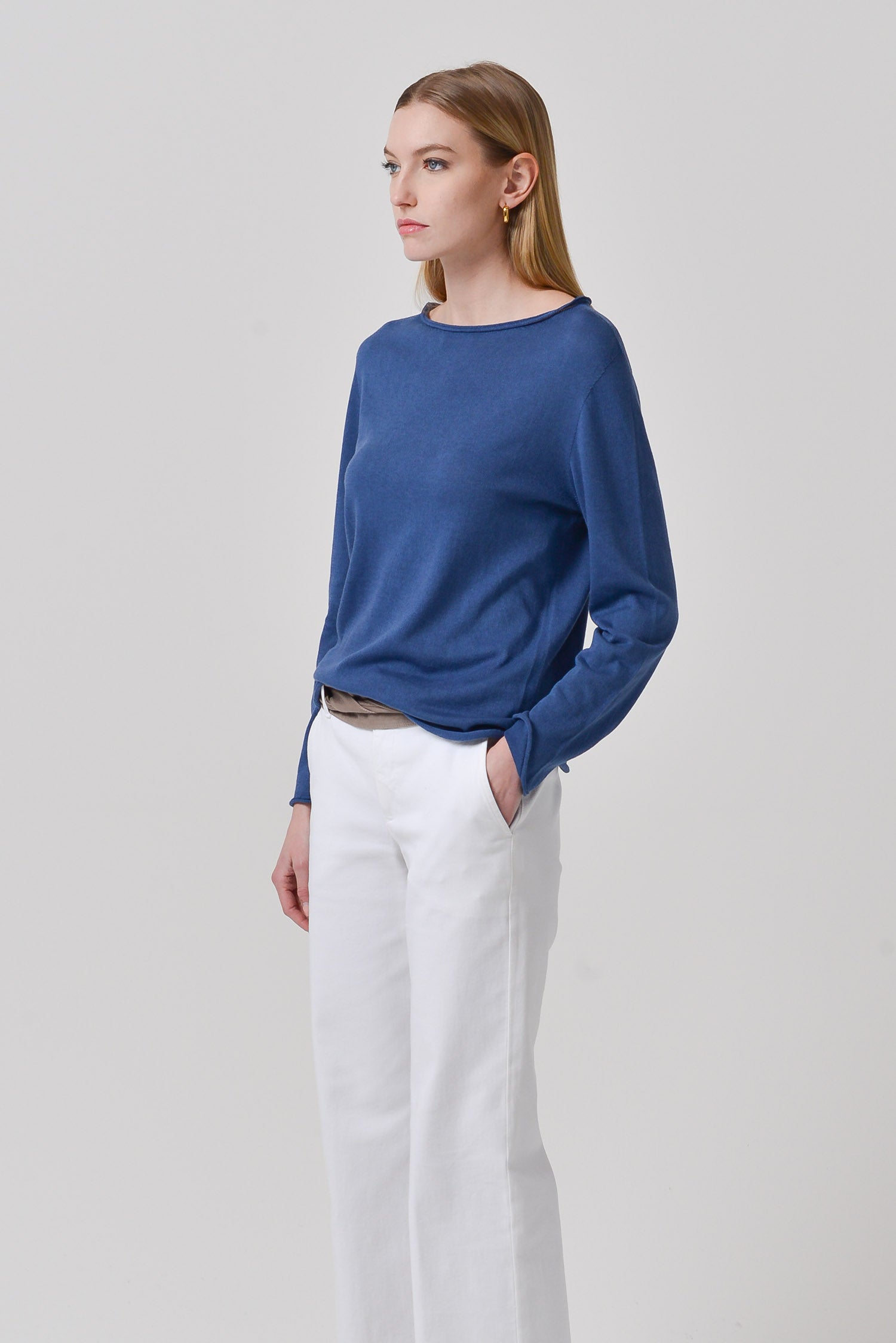 Maggie Iced Crewneck Sweater - Pacific