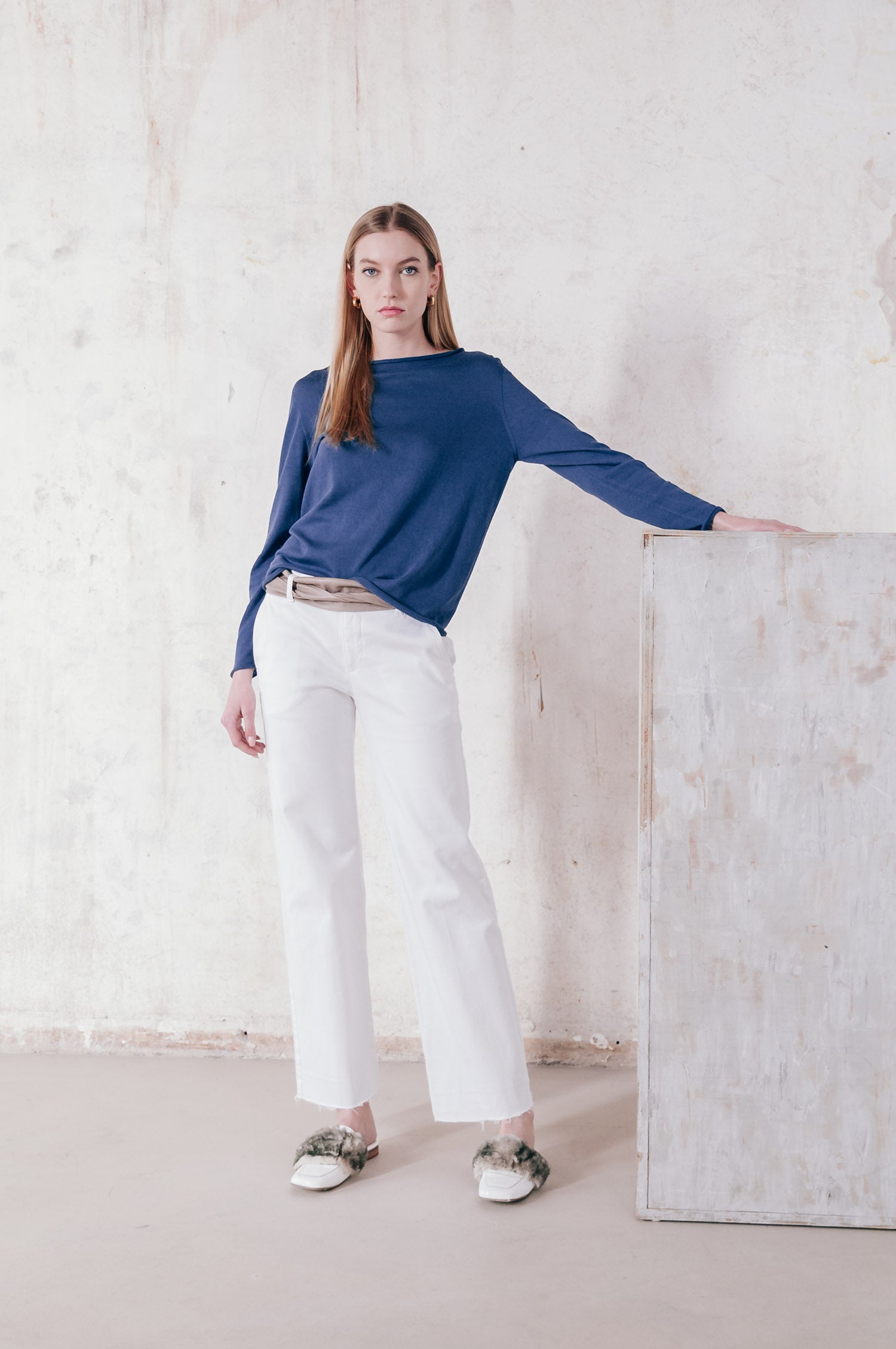 Maggie Iced Crewneck Sweater - Pacific