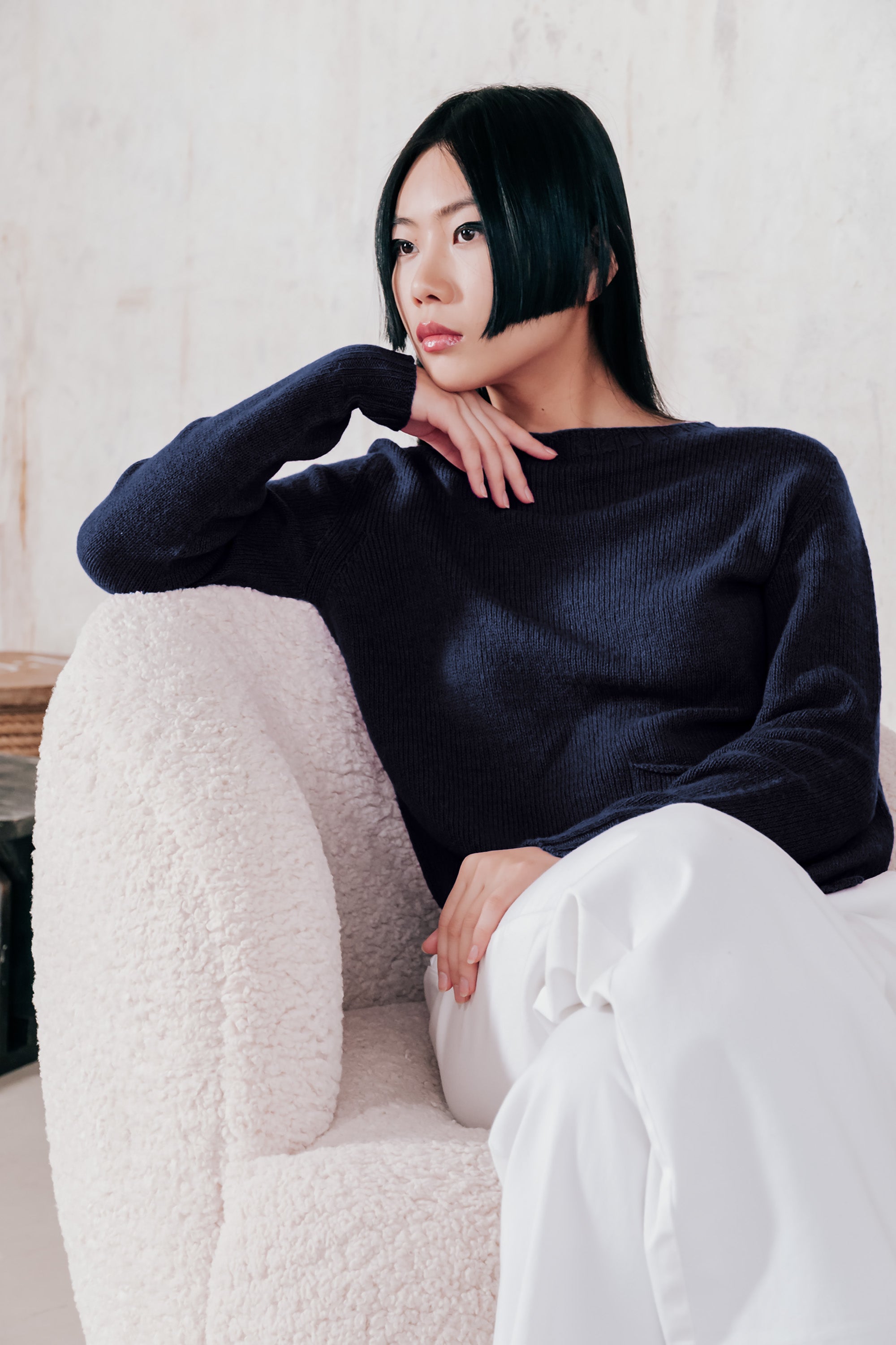 Milton Crewneck Sweater - Navy