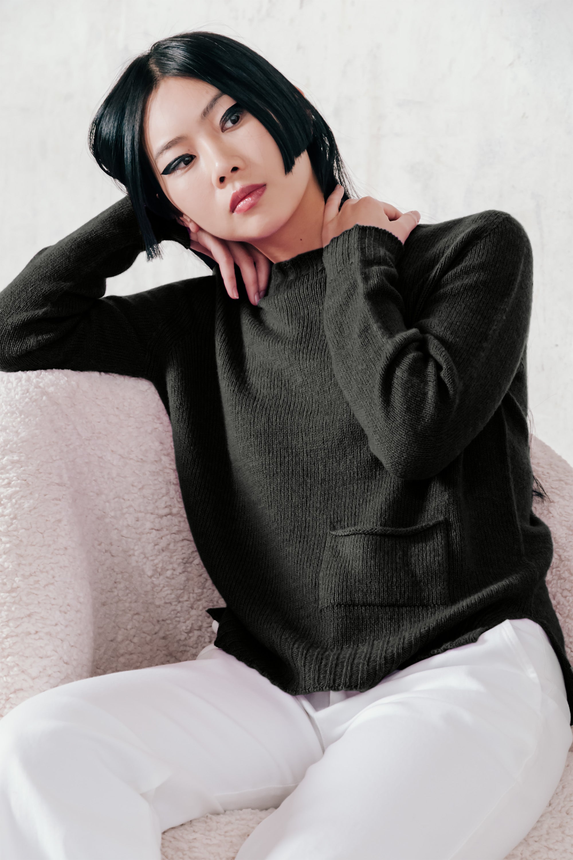 Milton Crewneck Sweater - Cave