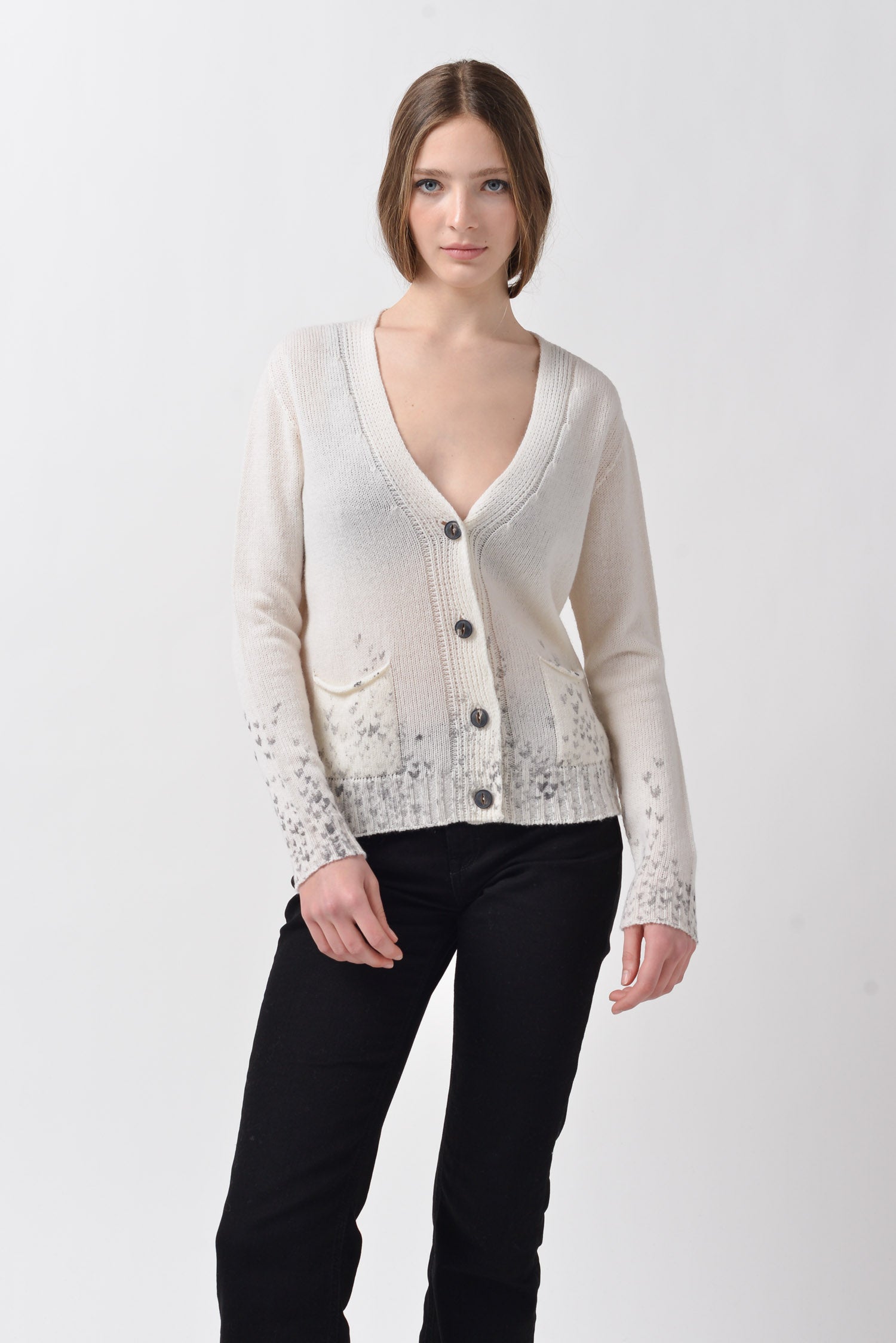 Elgin Yoke Art Cardigan - Foam