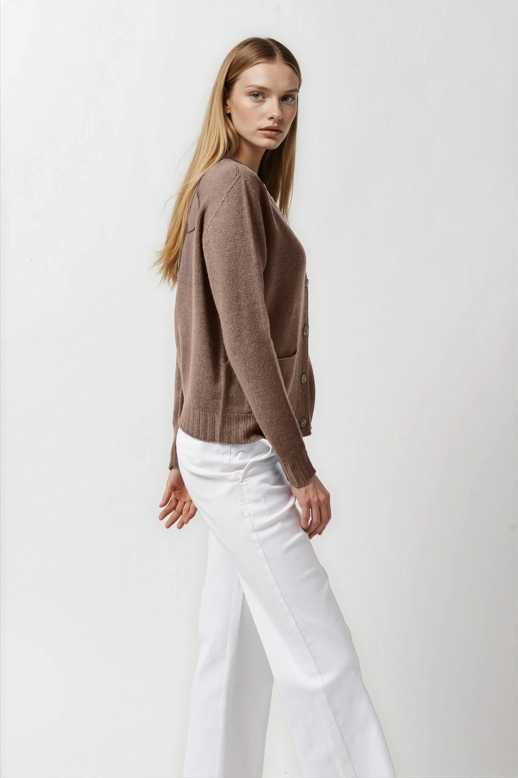 Elgin Cardigan - Wood