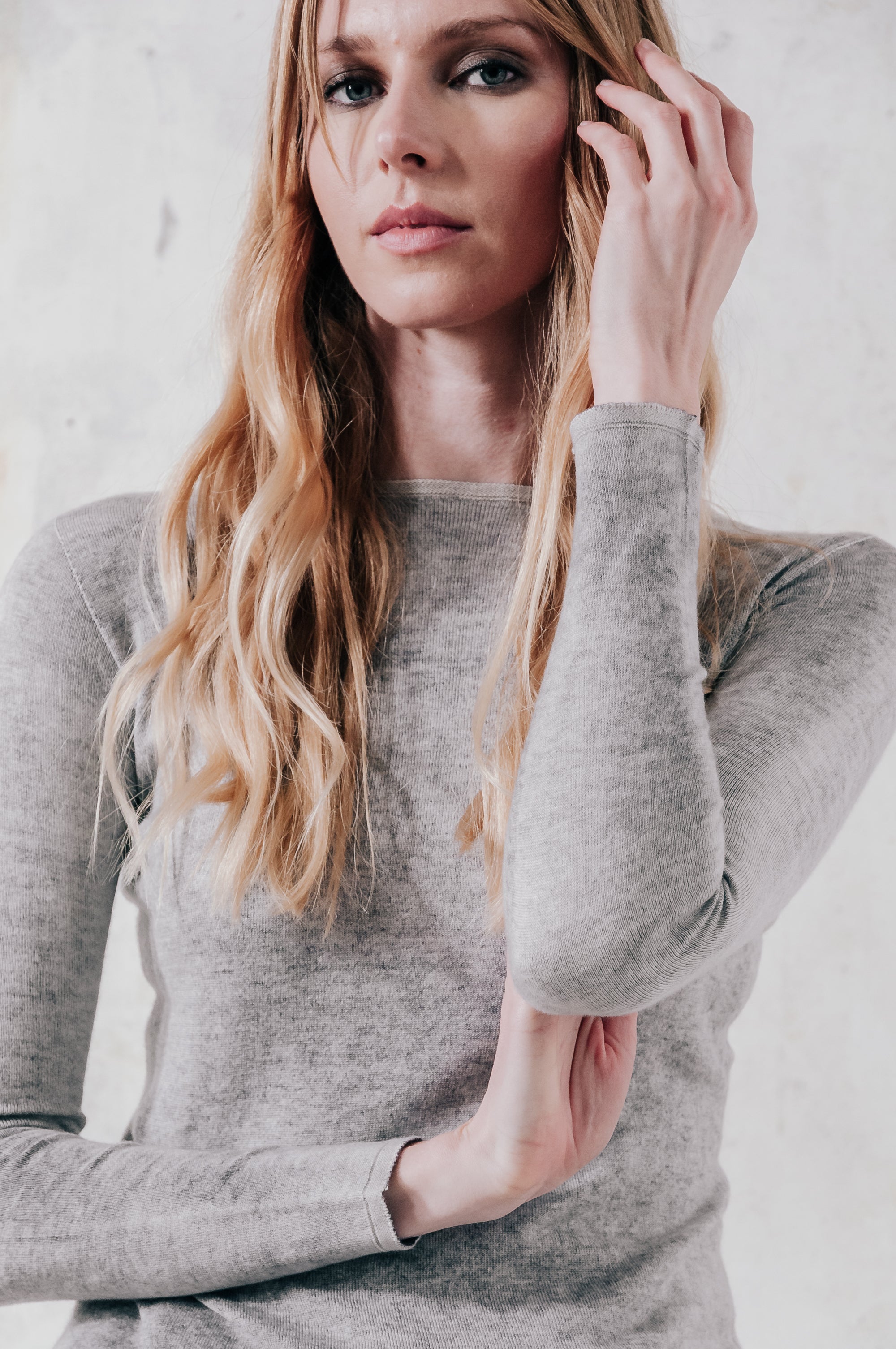 Bella Frost Art - Crewneck Light Sweater - Granite