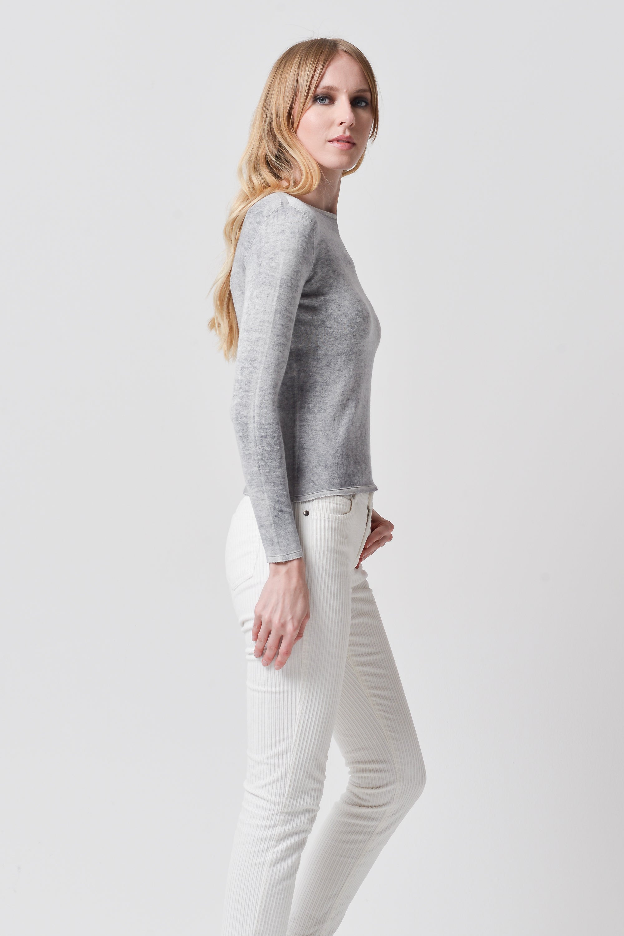 Bella Frost Art - Crewneck Light Sweater - Granite