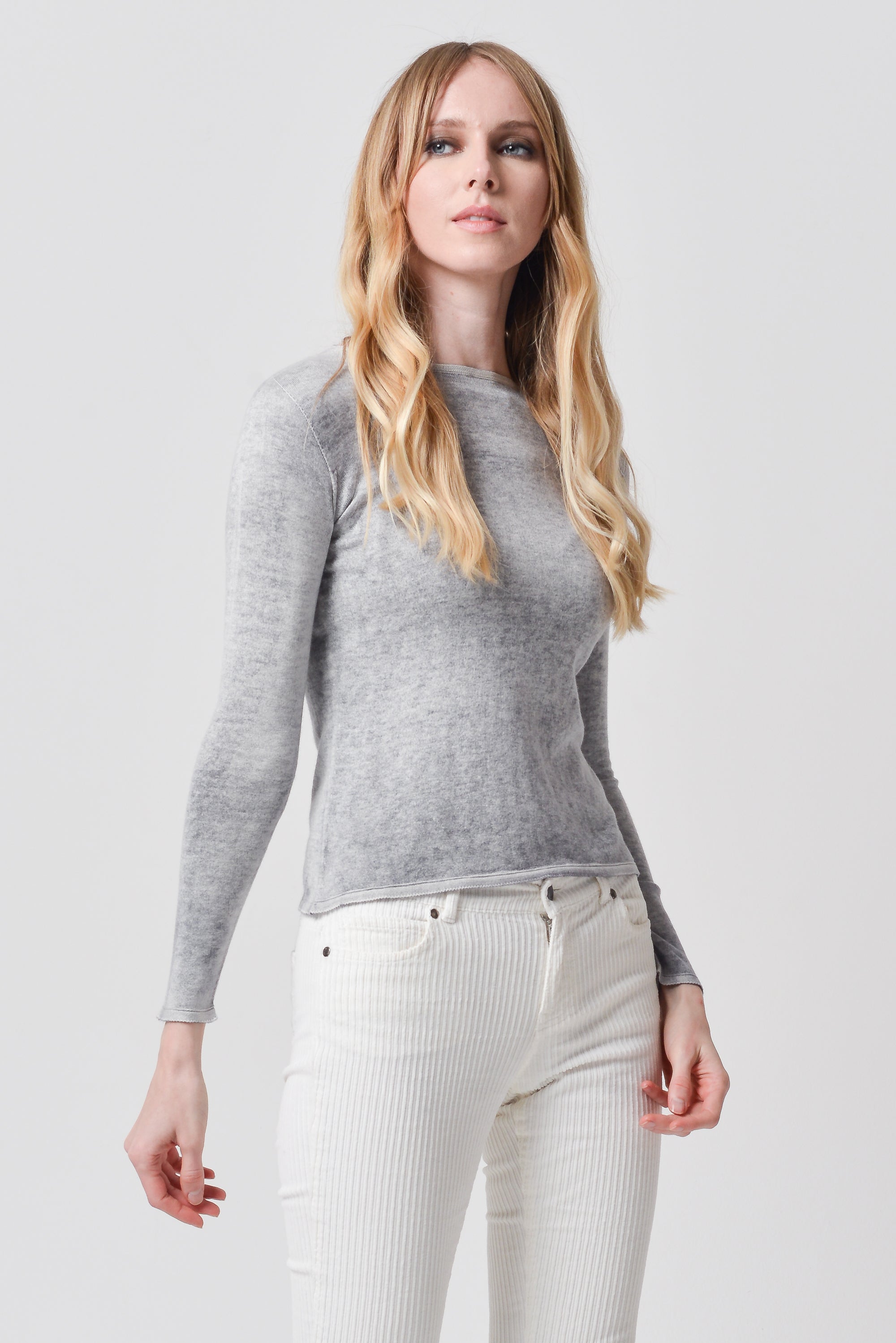 Bella Frost Art - Crewneck Light Sweater - Granite