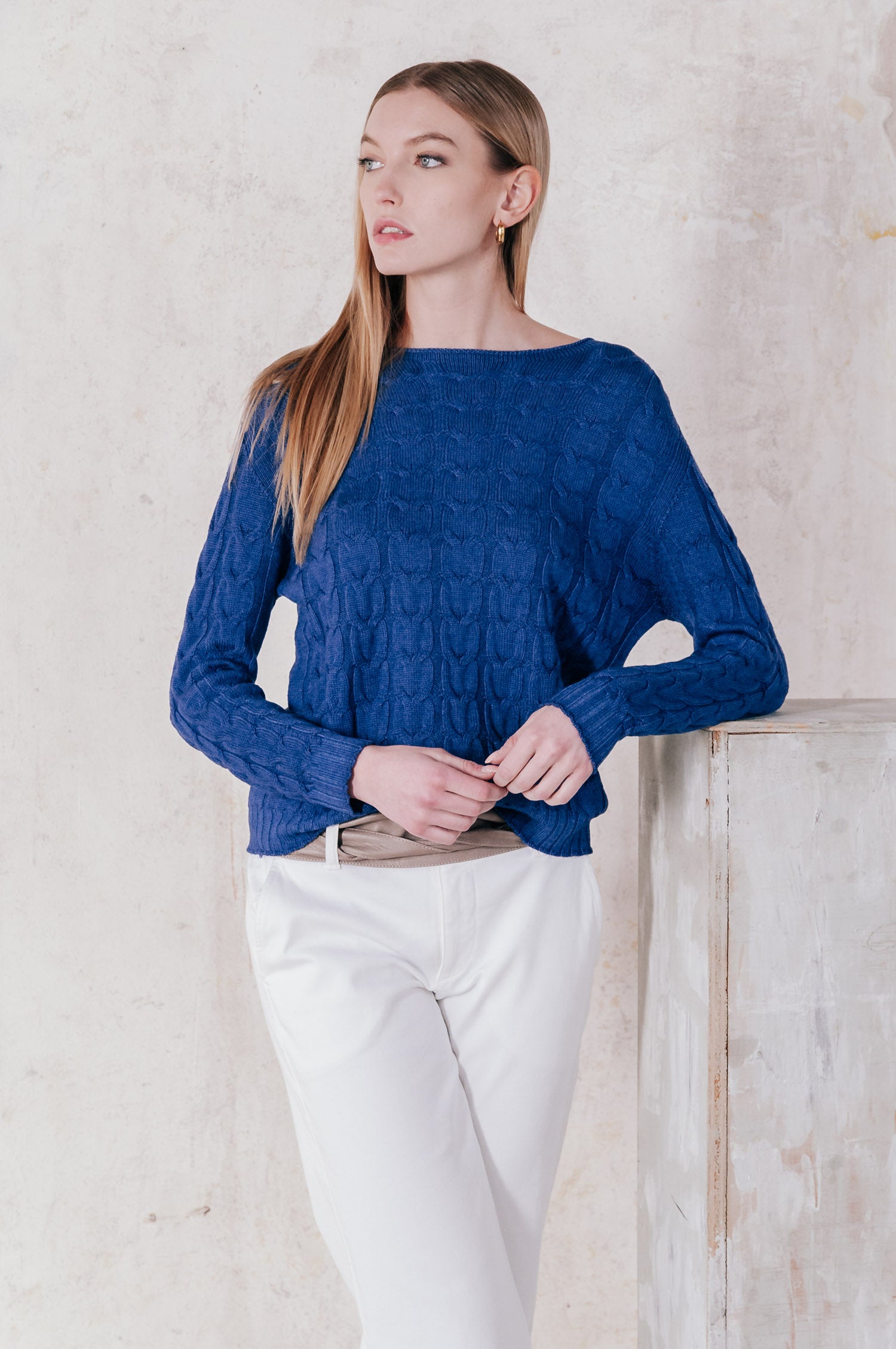 Odle Cable Crewneck Sweater - Crown