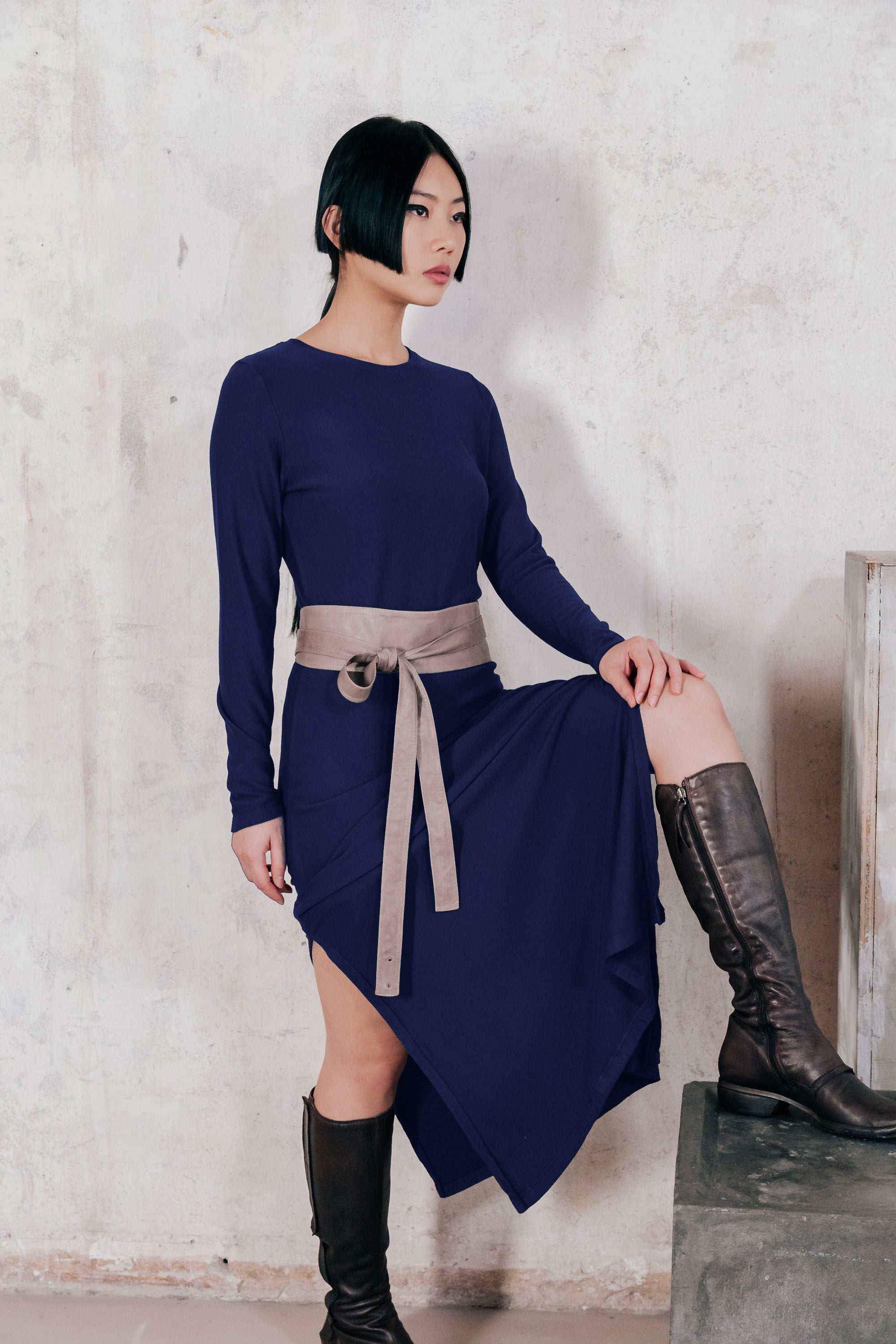 Isabella Dress - Navy