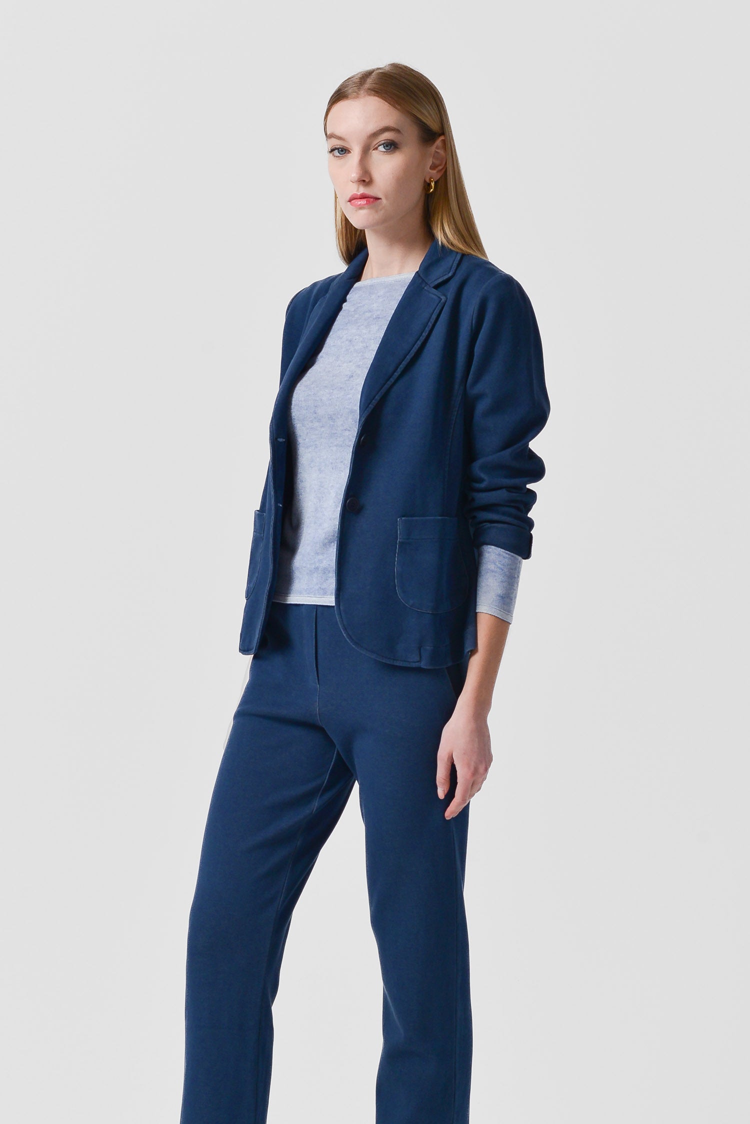 Emma Double Jersey Blazer - Navy