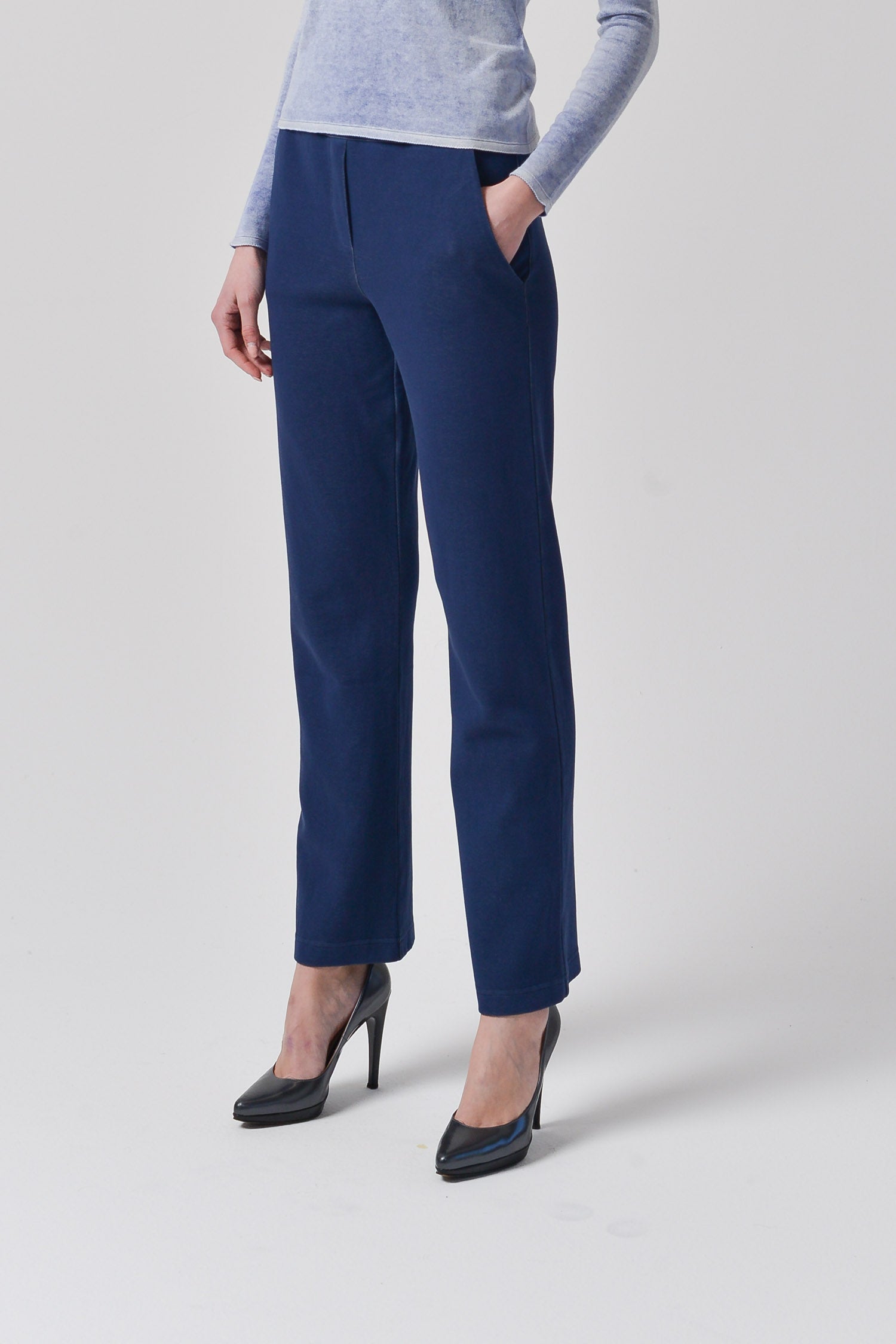 Laura Pants Solid - Navy