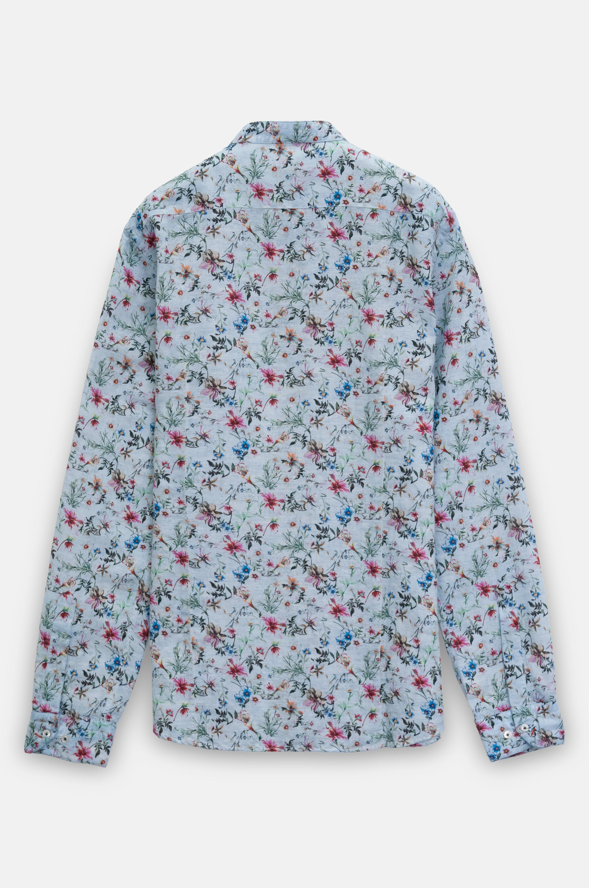 Collarless Flower Shirt - Aria