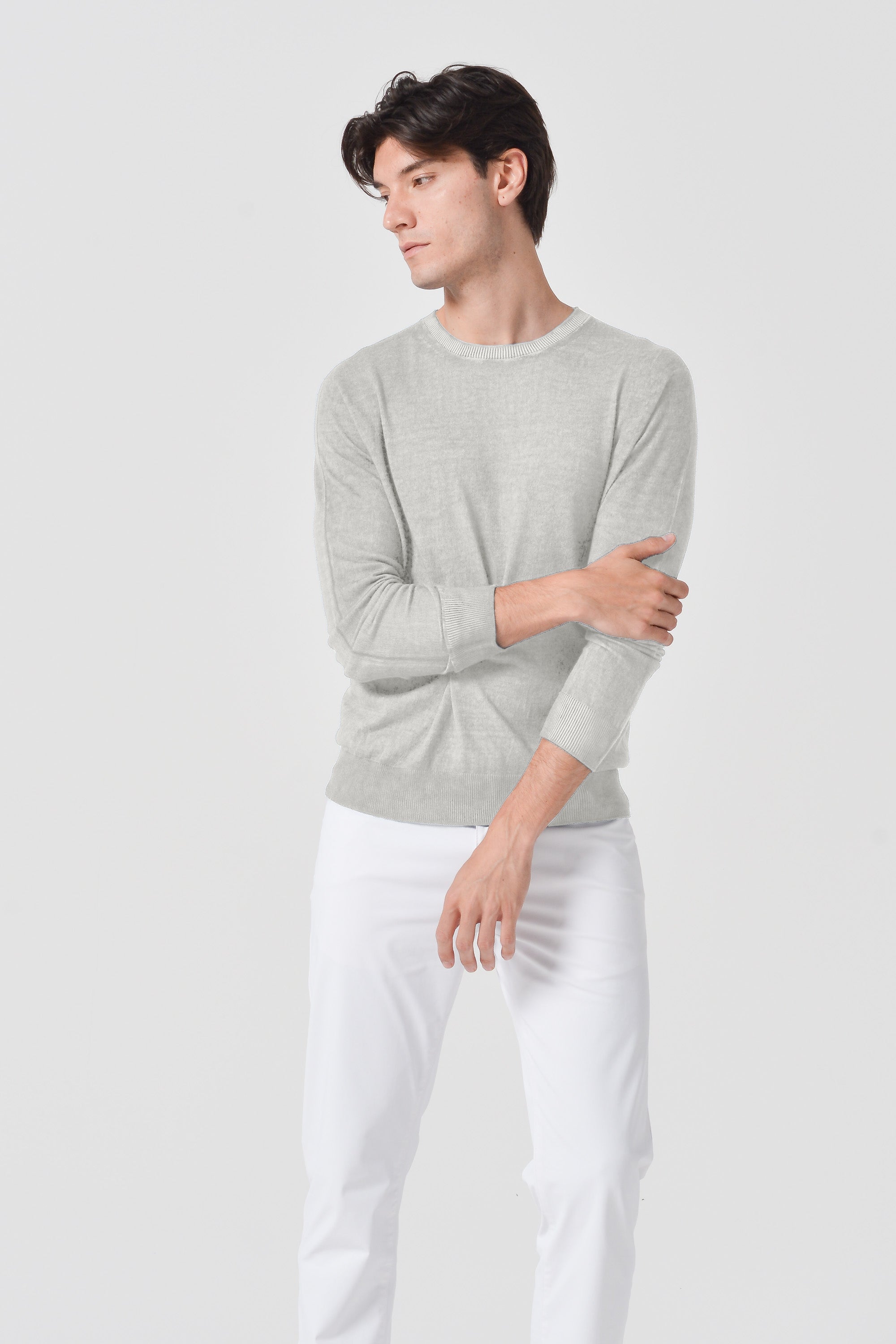 George Crew Knit - Platino