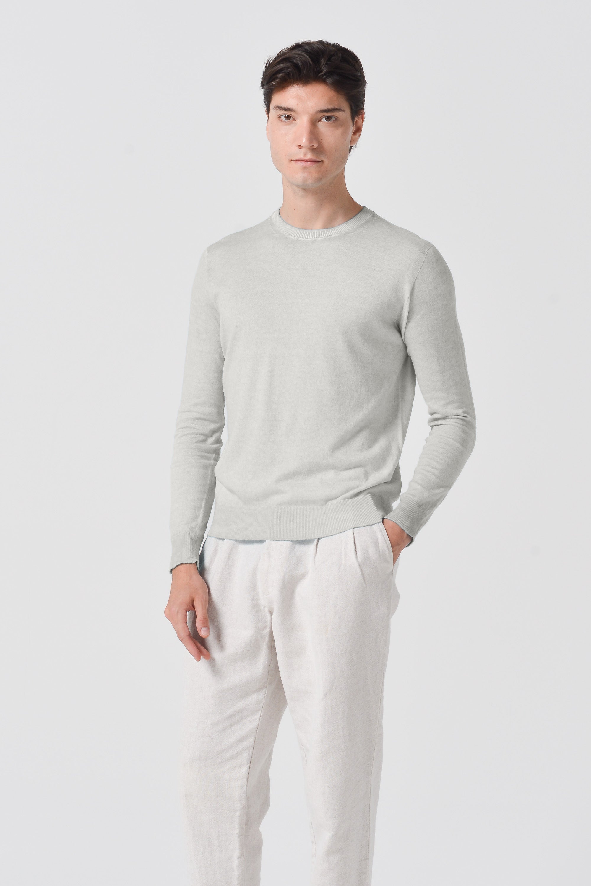 George Crew Knit - Platino
