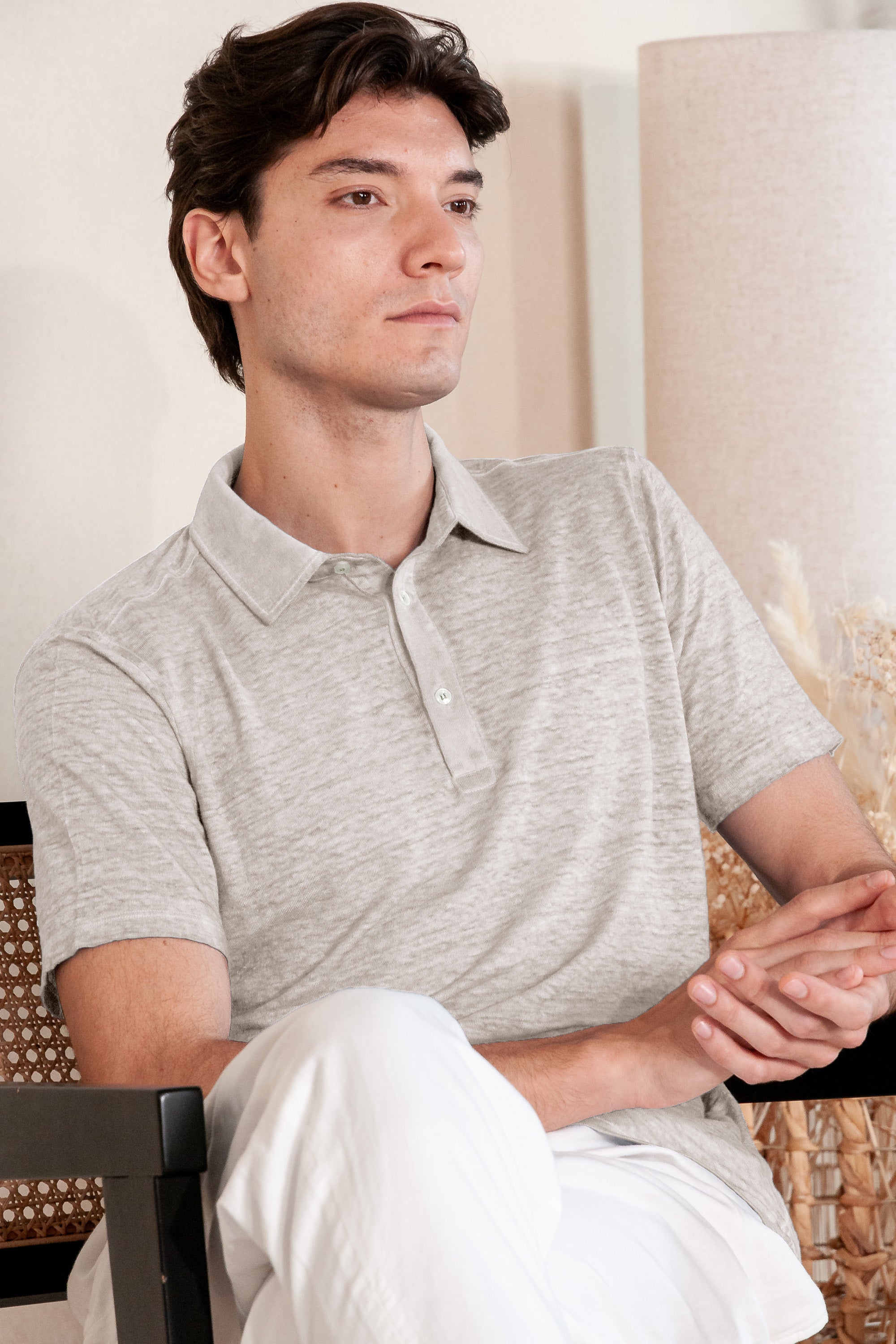 Riviera Slim Fit Polo - Canapa