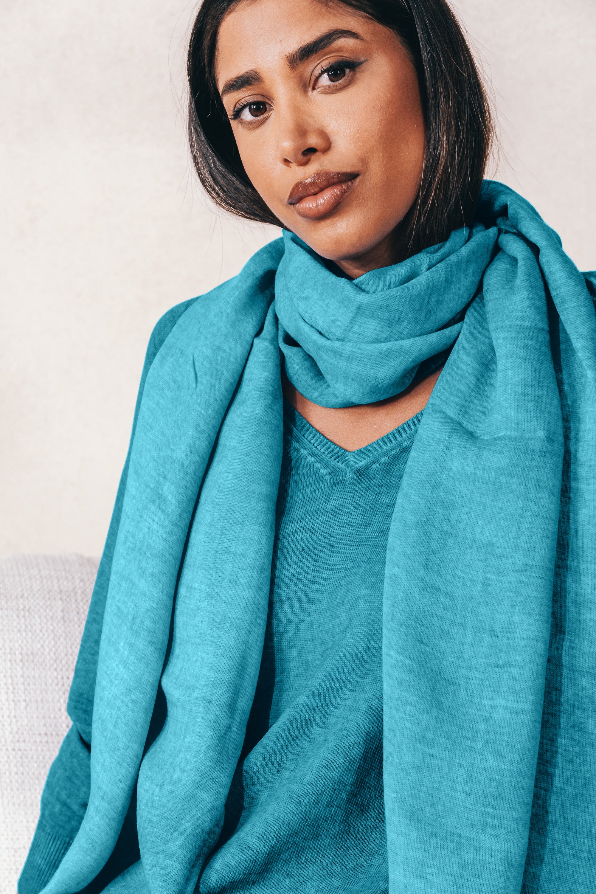 Piuma Scarf in Nettuno