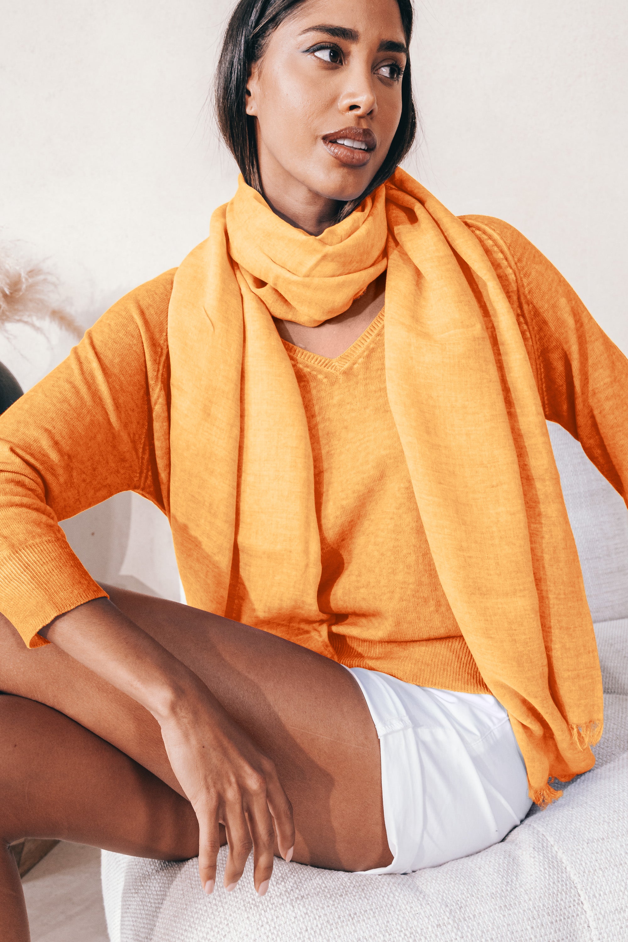 Piuma Scarf in Apricot