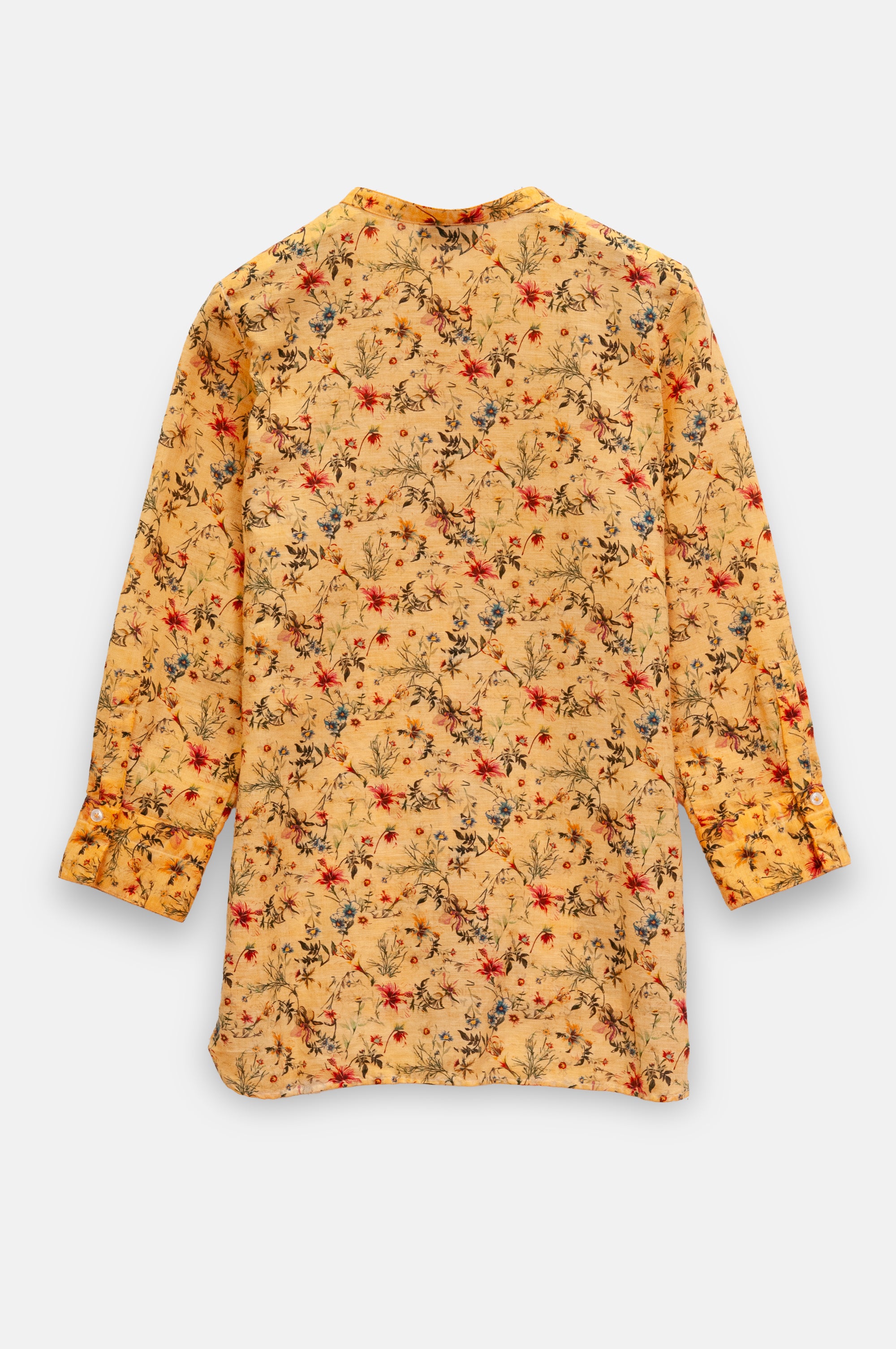 Asia Shirt in Flower in Apricot