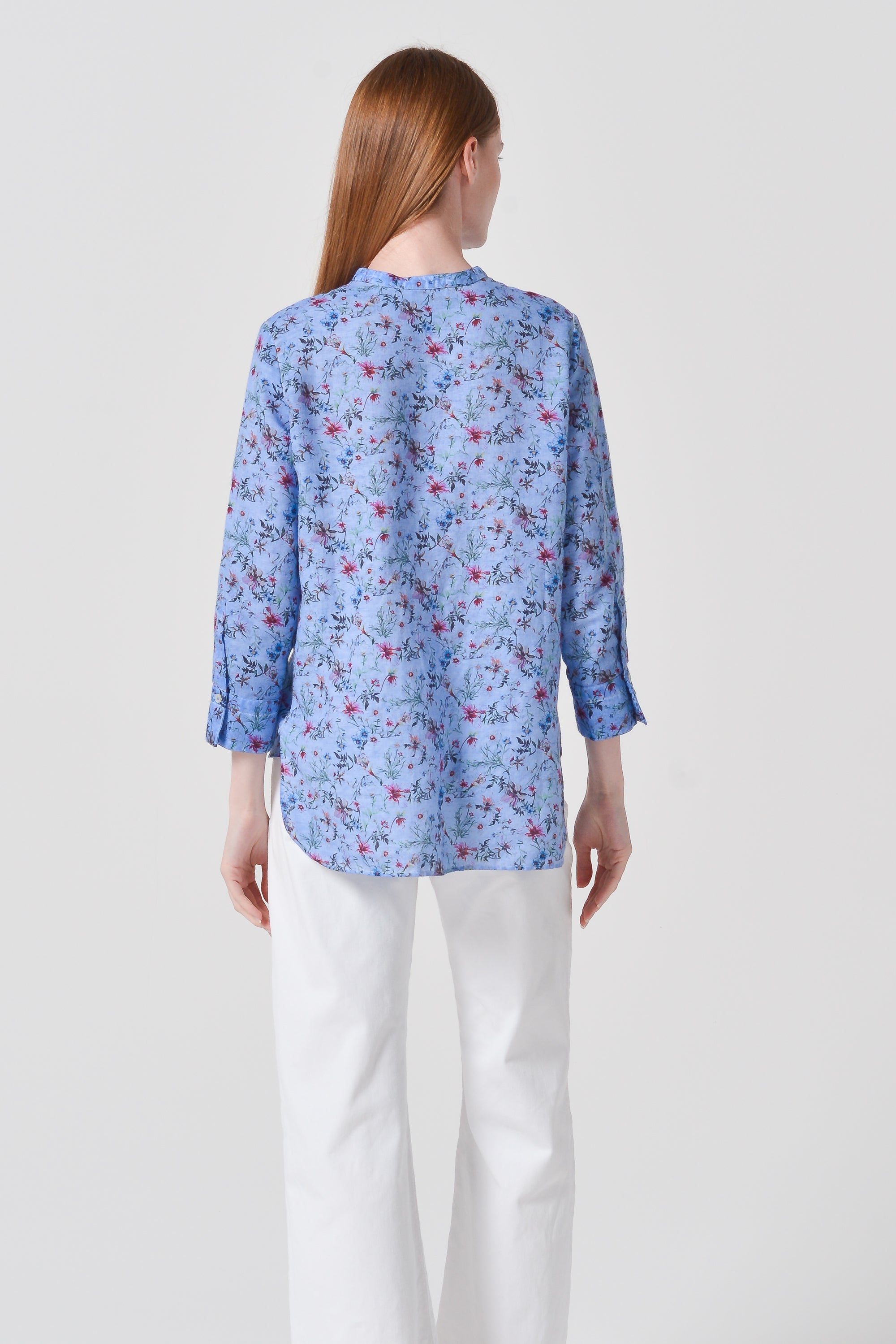 Asia Shirt in Flower in Bay