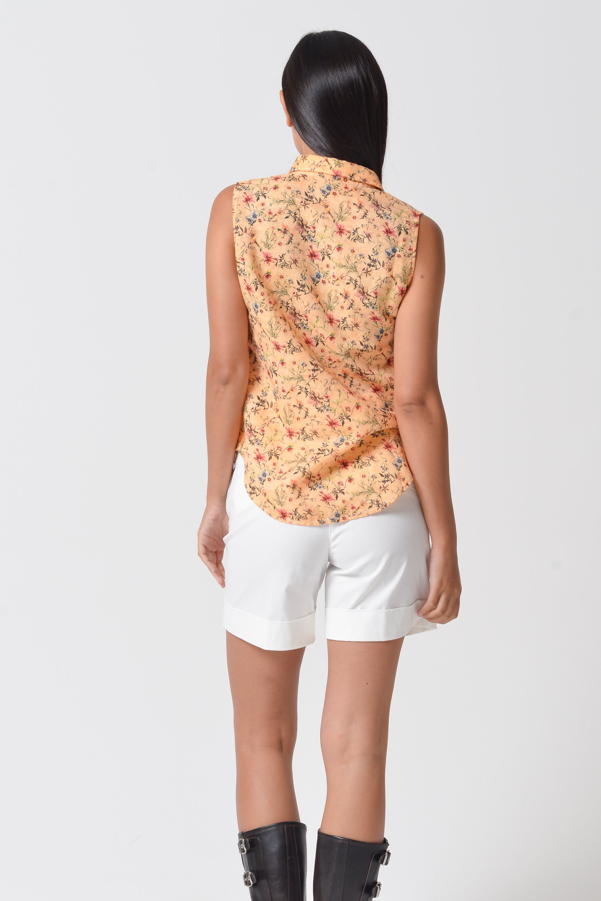 Camy Flower Blouse - Apricot