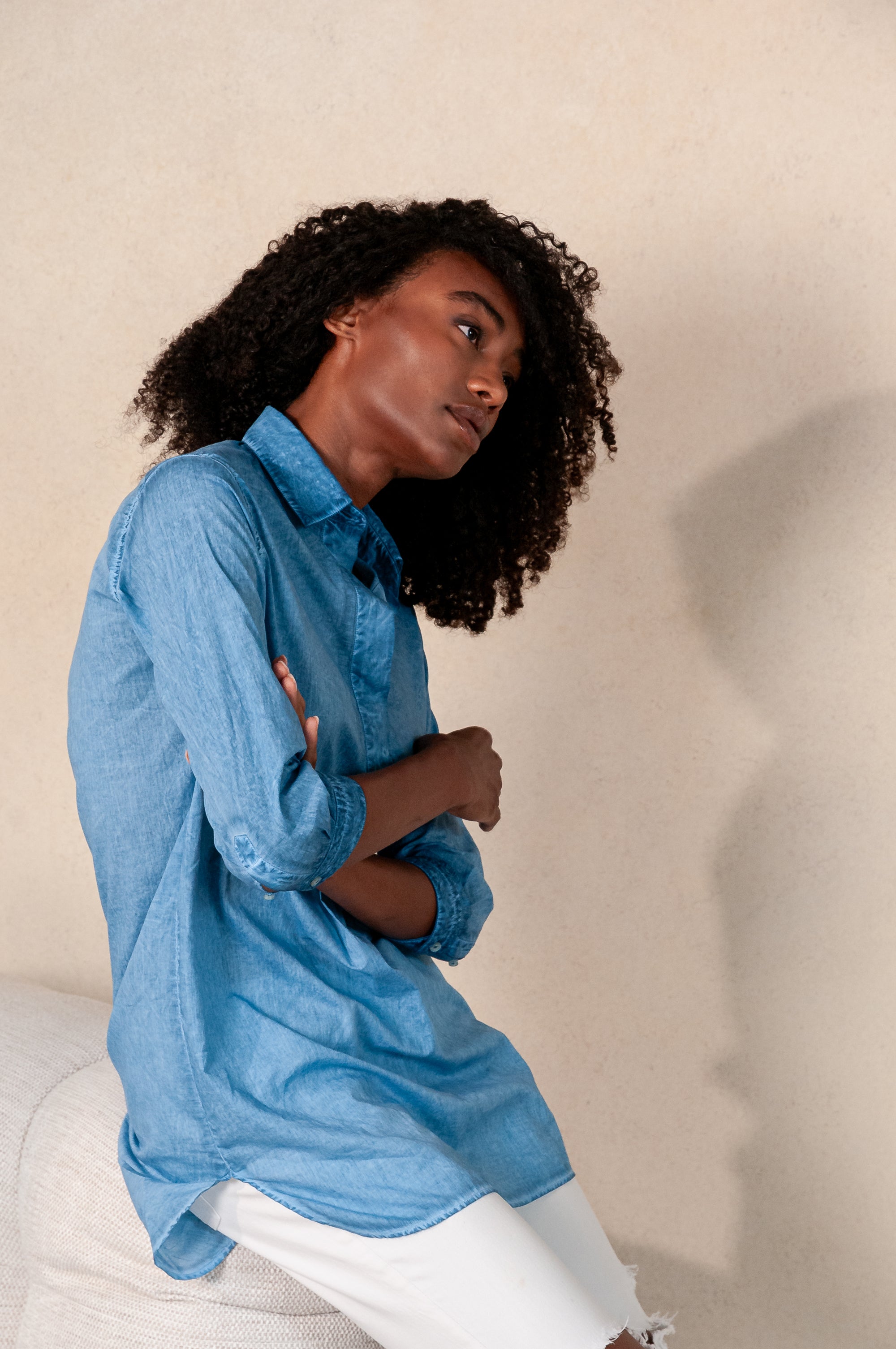 Mini Shirtdress in Breezy Cotton - Profondo