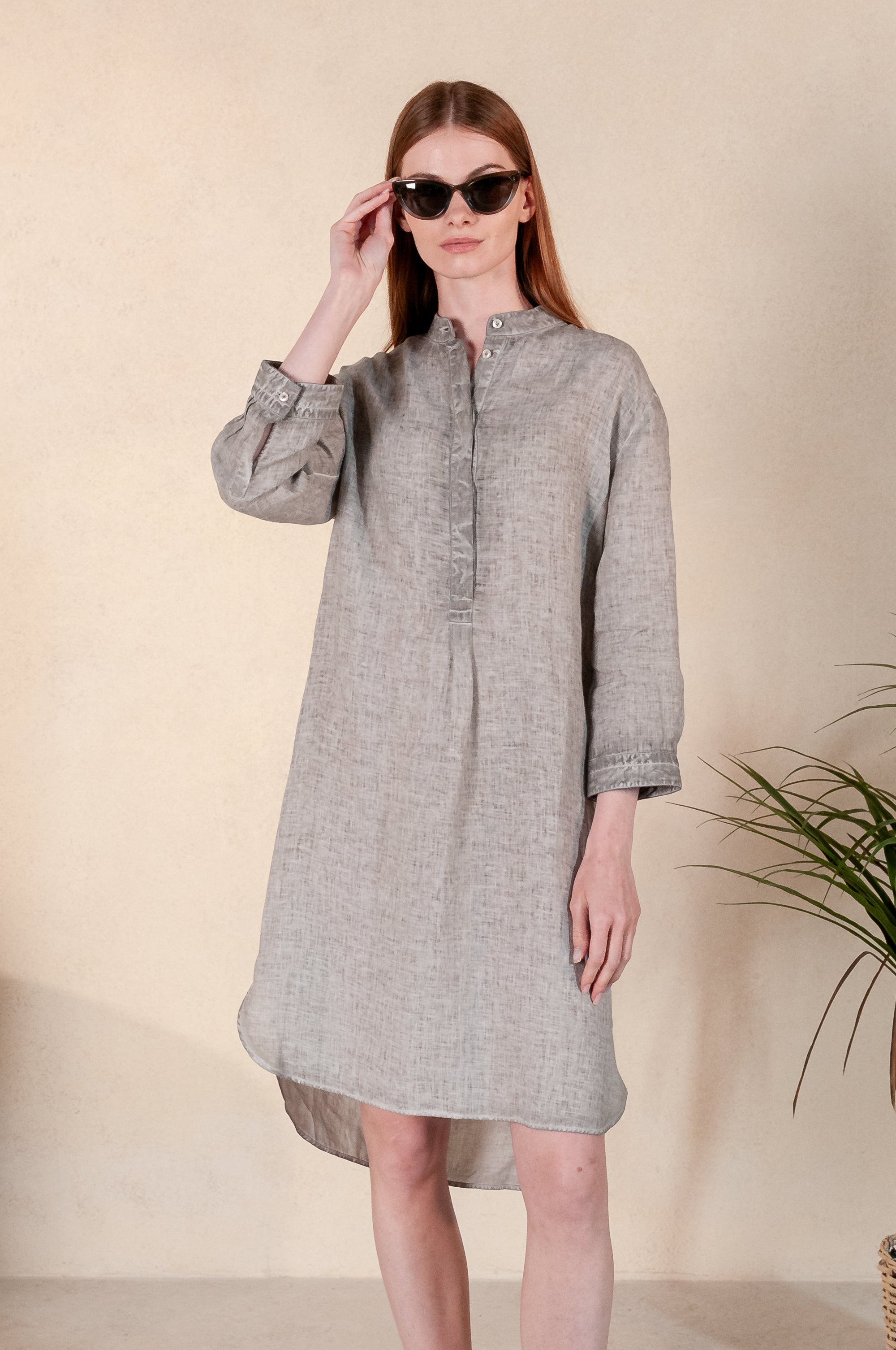 Lido Midi Shirtdress - Steel