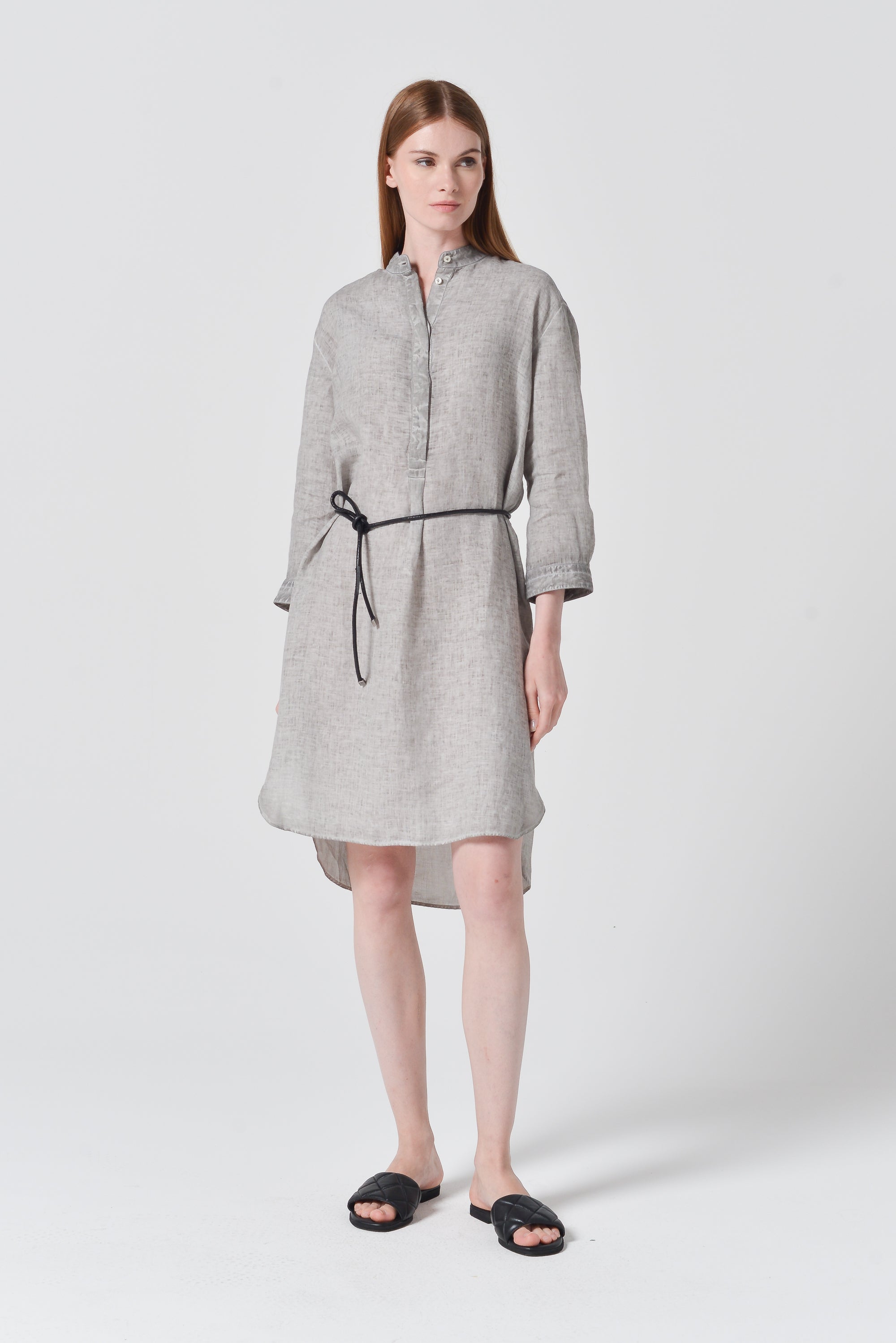 Lido Midi Shirtdress - Steel
