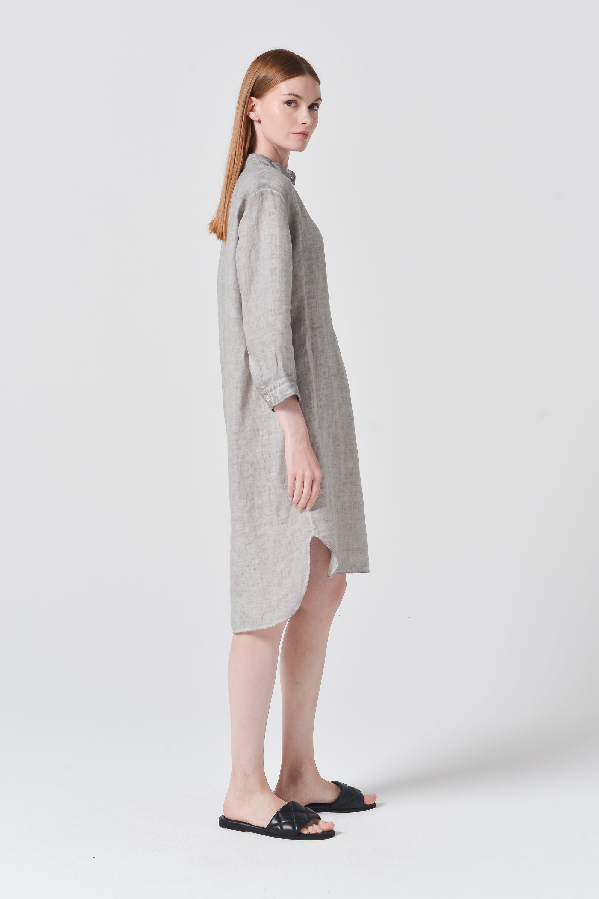Lido Midi Shirtdress - Steel