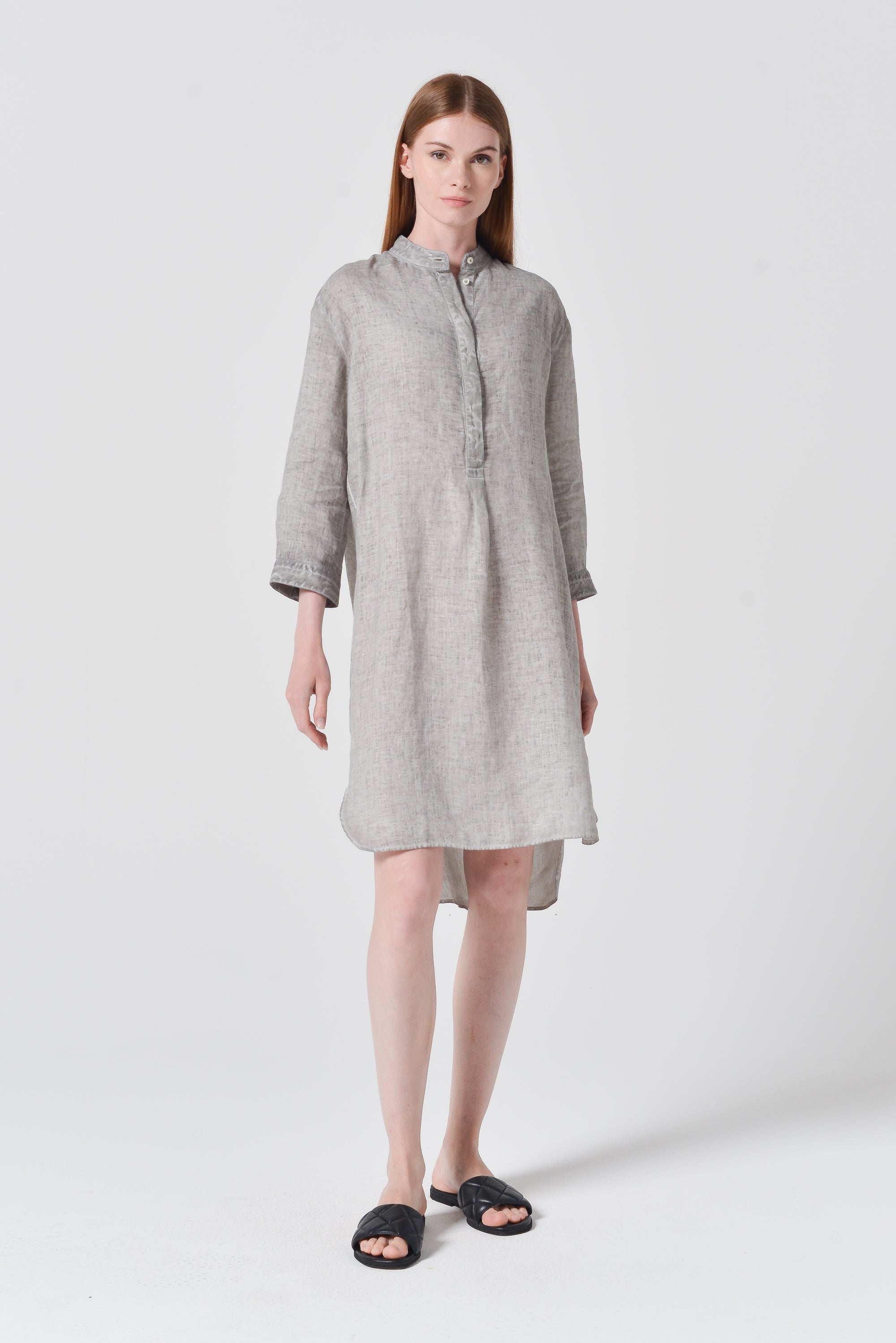 Lido Midi Shirtdress - Steel