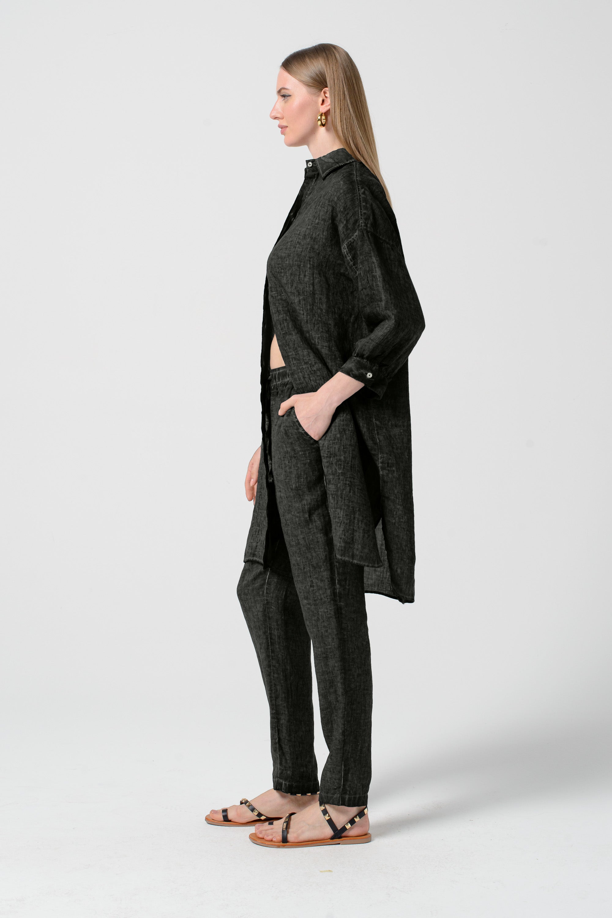 Lady Linen Shirtdress - Tonga