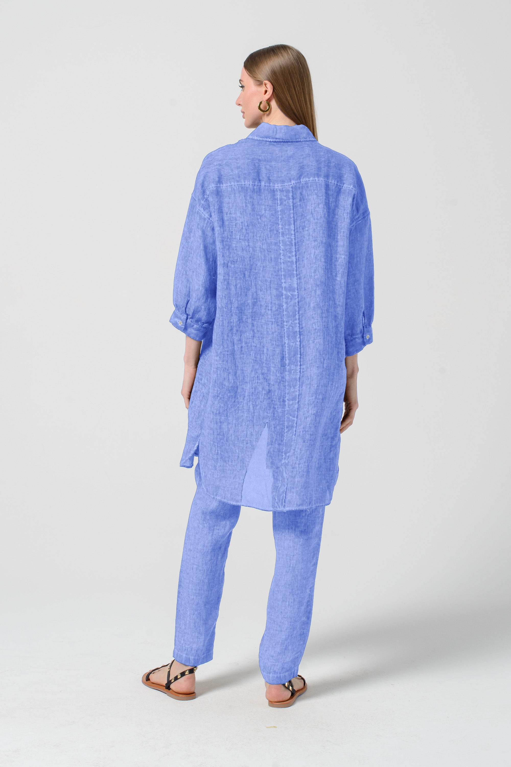 Lady Linen Shirtdress - Bay