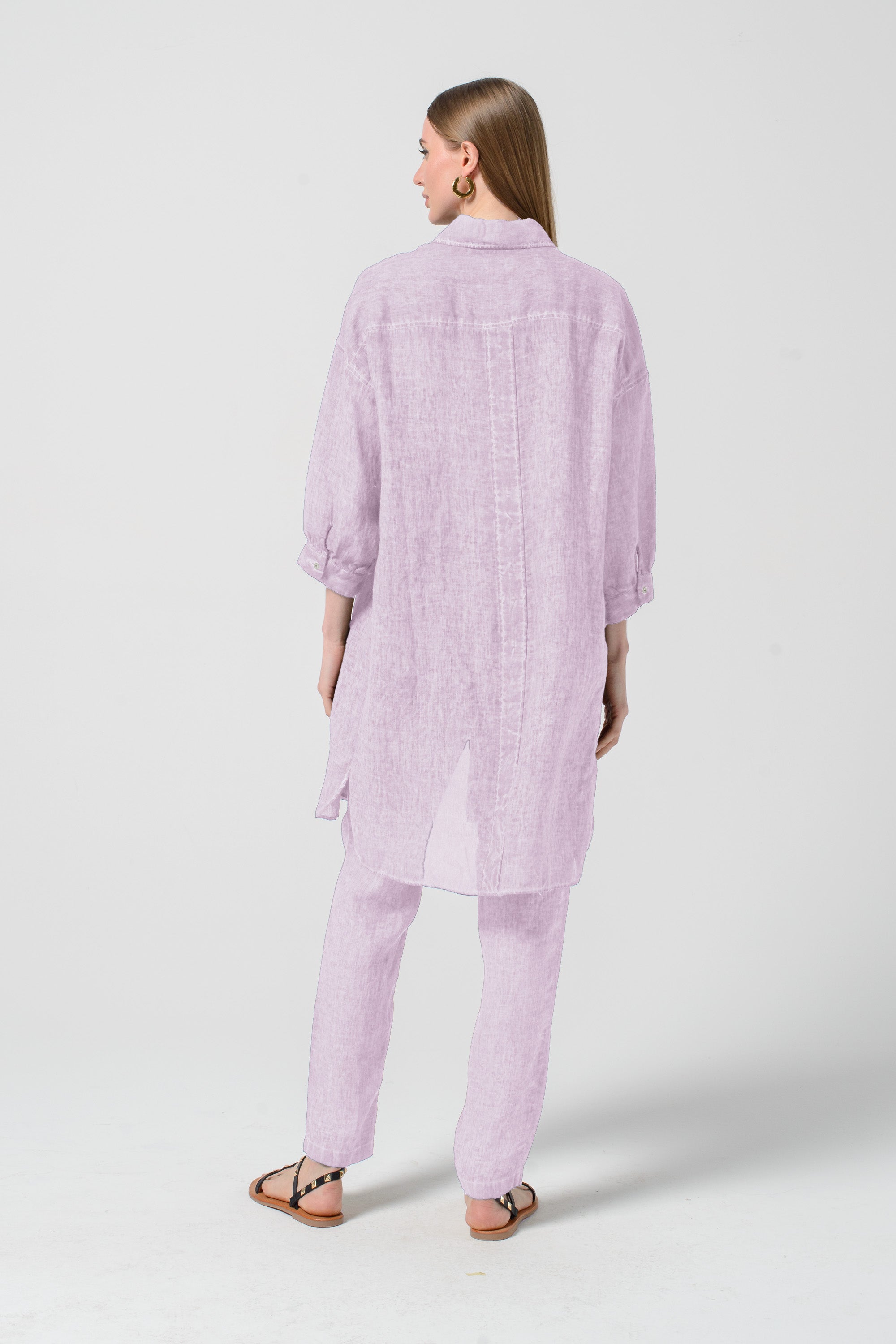 Lady Linen Shirtdress - Flora