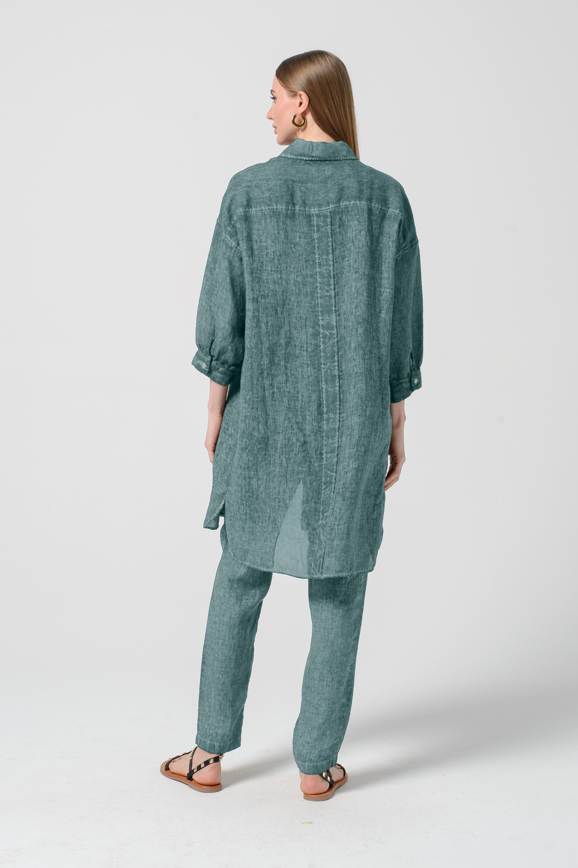 Lady Linen Shirtdress - Marlin